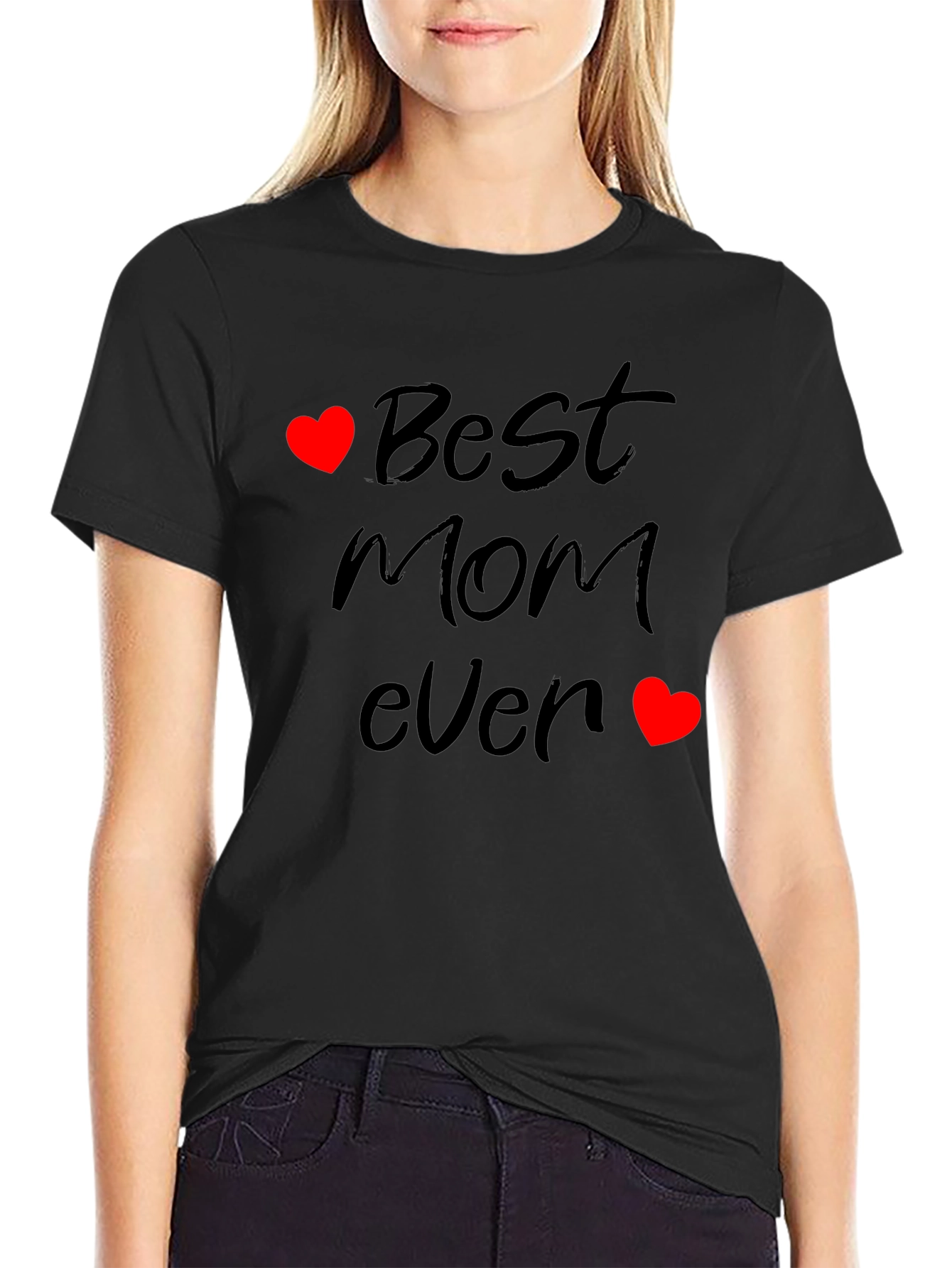 Best Mom Ever T-Shirt - Black Cotton Blend
