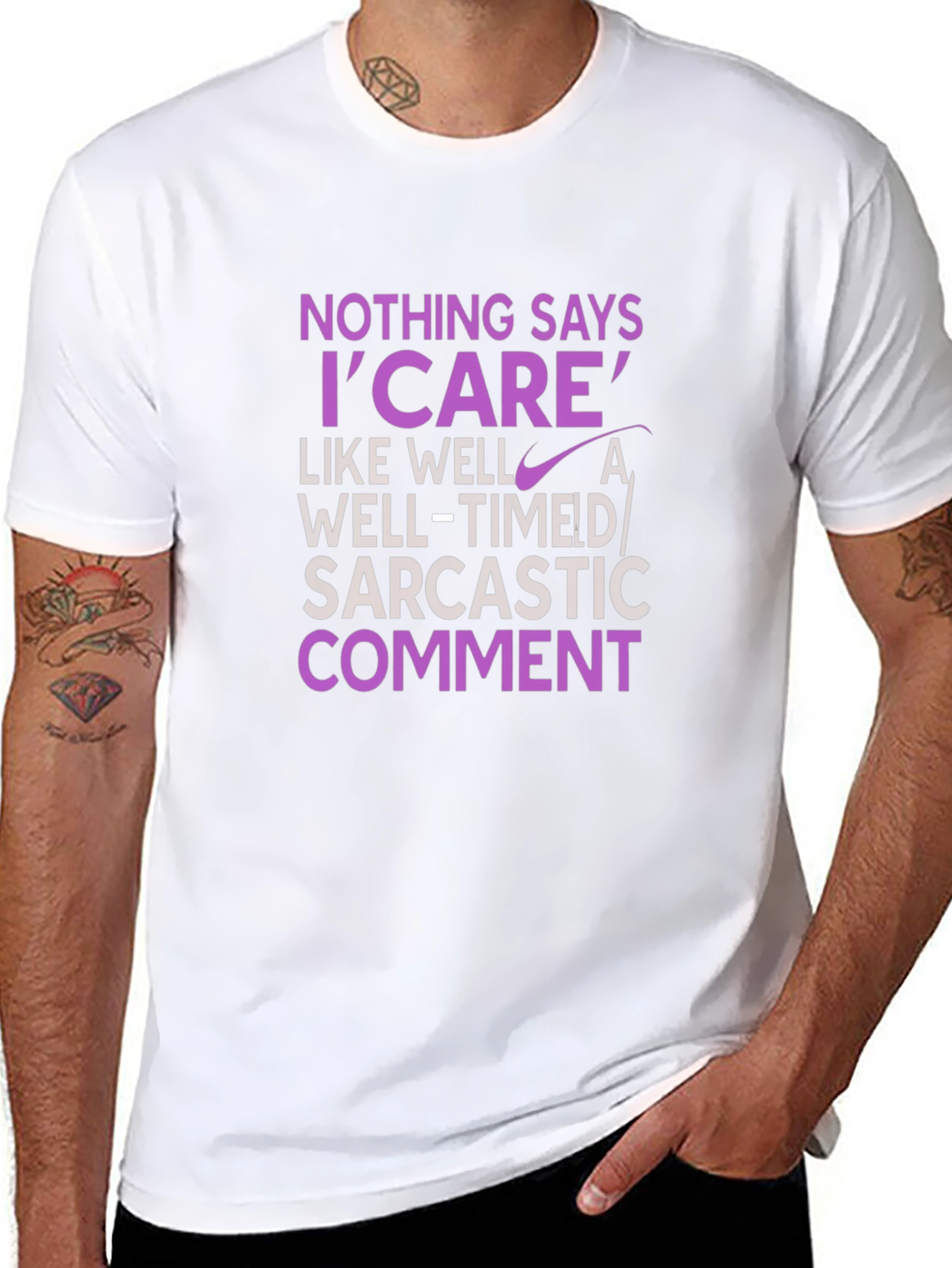 Sarcastic Humor T-Shirt - I Care Statement Tee