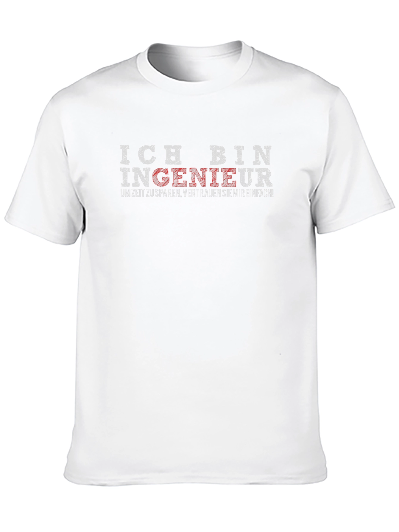 Ich Bin Ingenieur Black Graphic T-Shirt