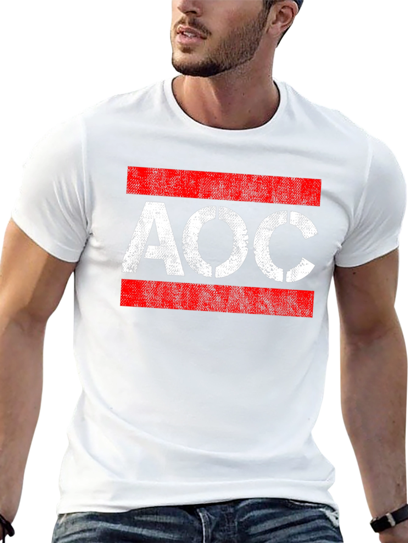 AOC Stencil Style Graphic T-Shirt