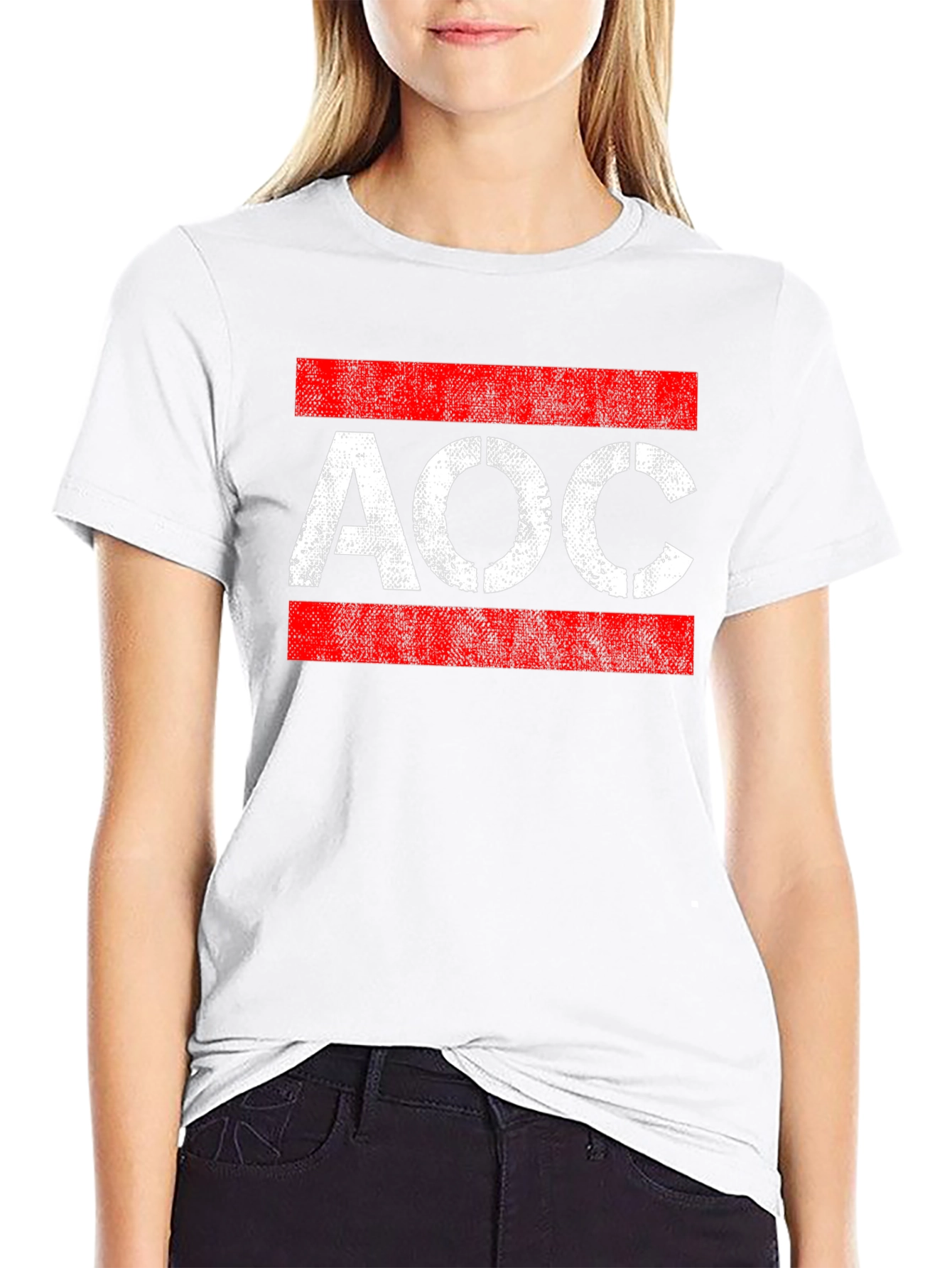 AOC Stencil Style Graphic T-Shirt