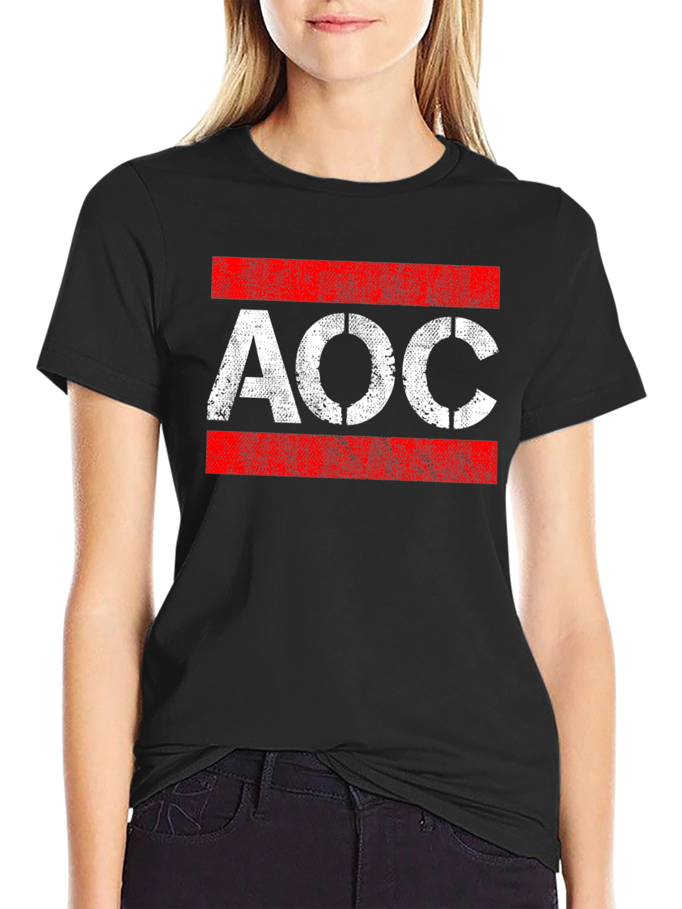 AOC Stencil Style Graphic T-Shirt