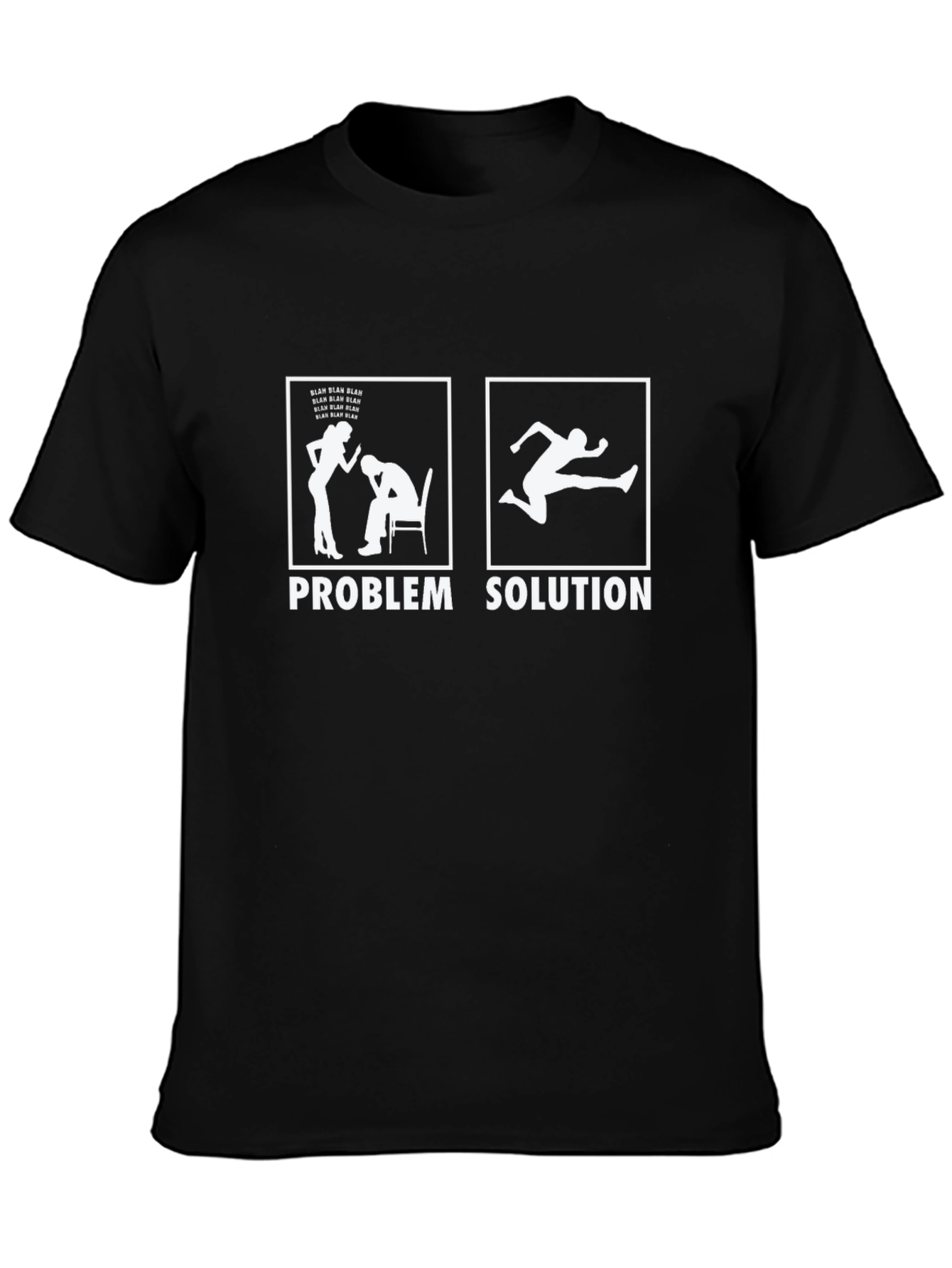 Problem Solution Graphic Tee - Black