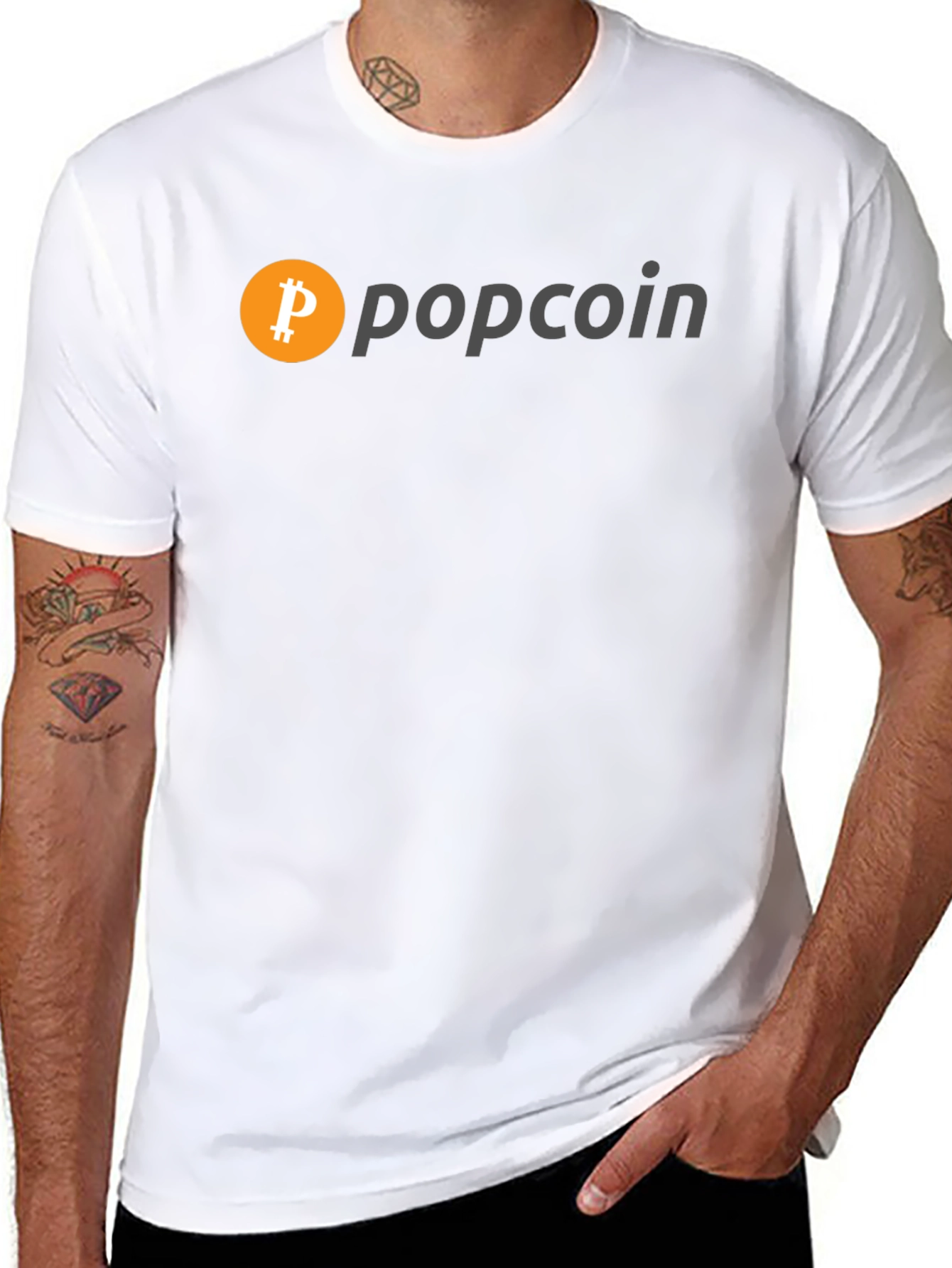 Popcoin Bitcoin Inspired Graphic T-Shirt