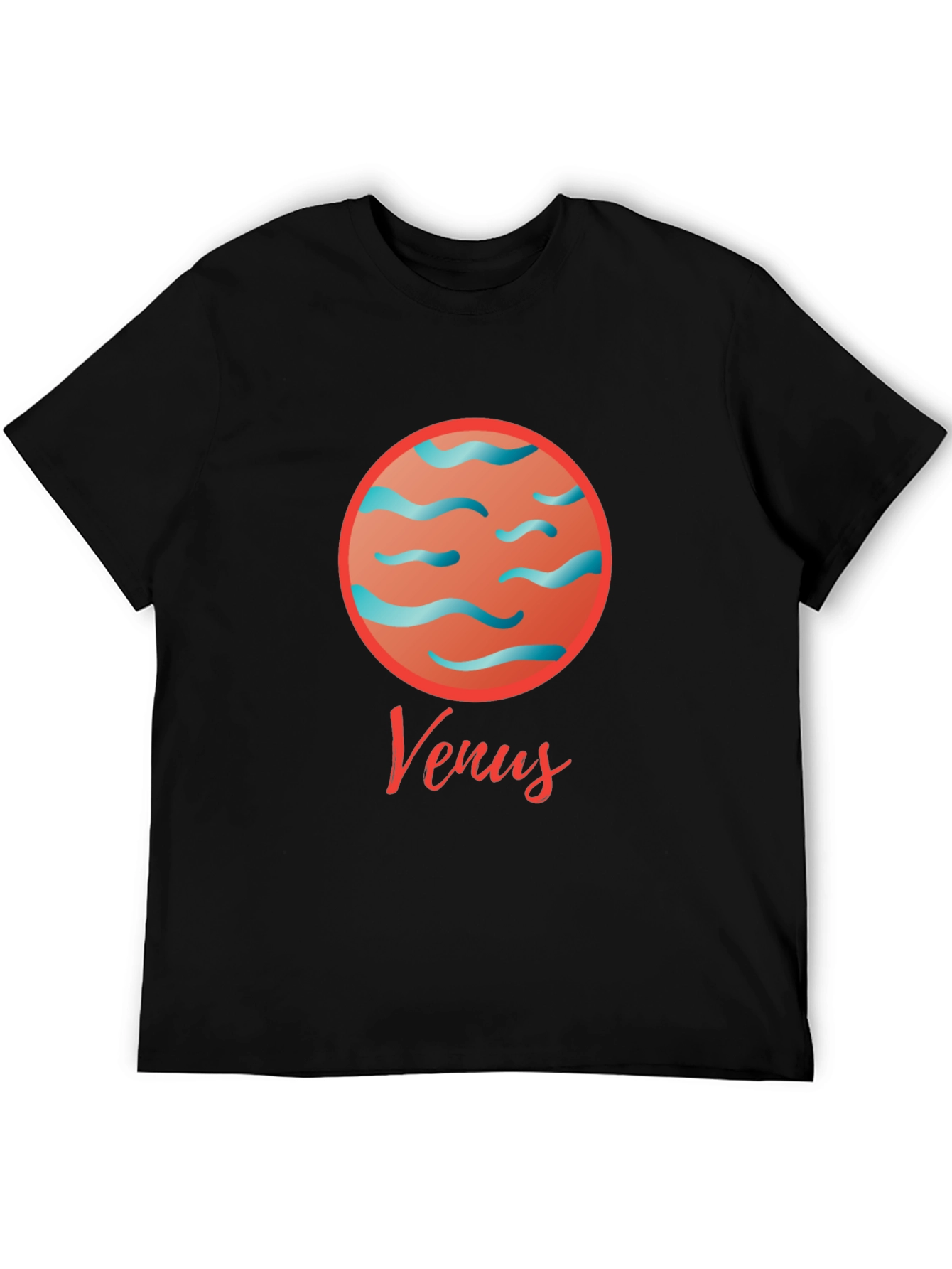 Venus Planet T-Shirt - Black Cotton Graphic Tee
