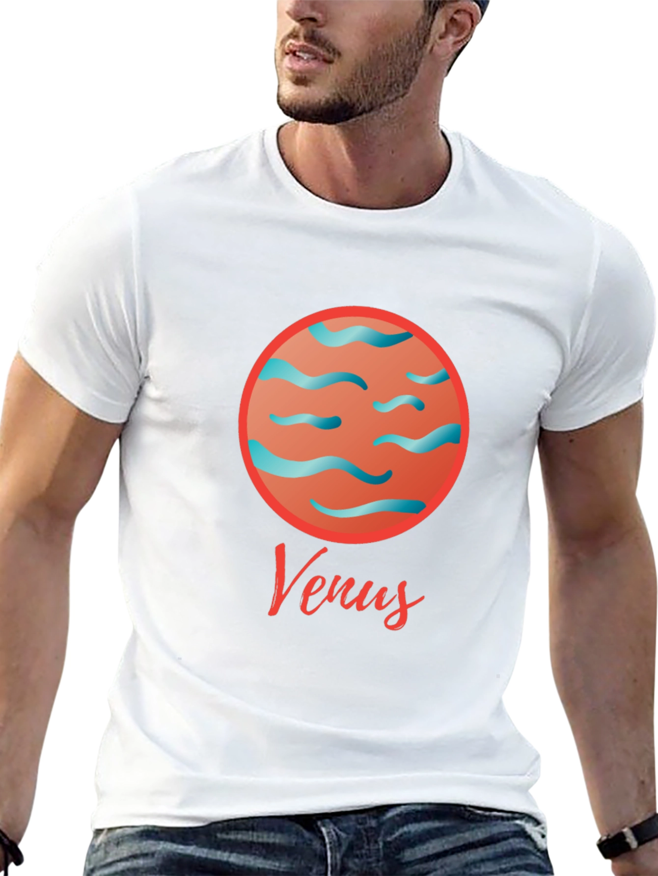 Venus Planet T-Shirt - Black Cotton Graphic Tee