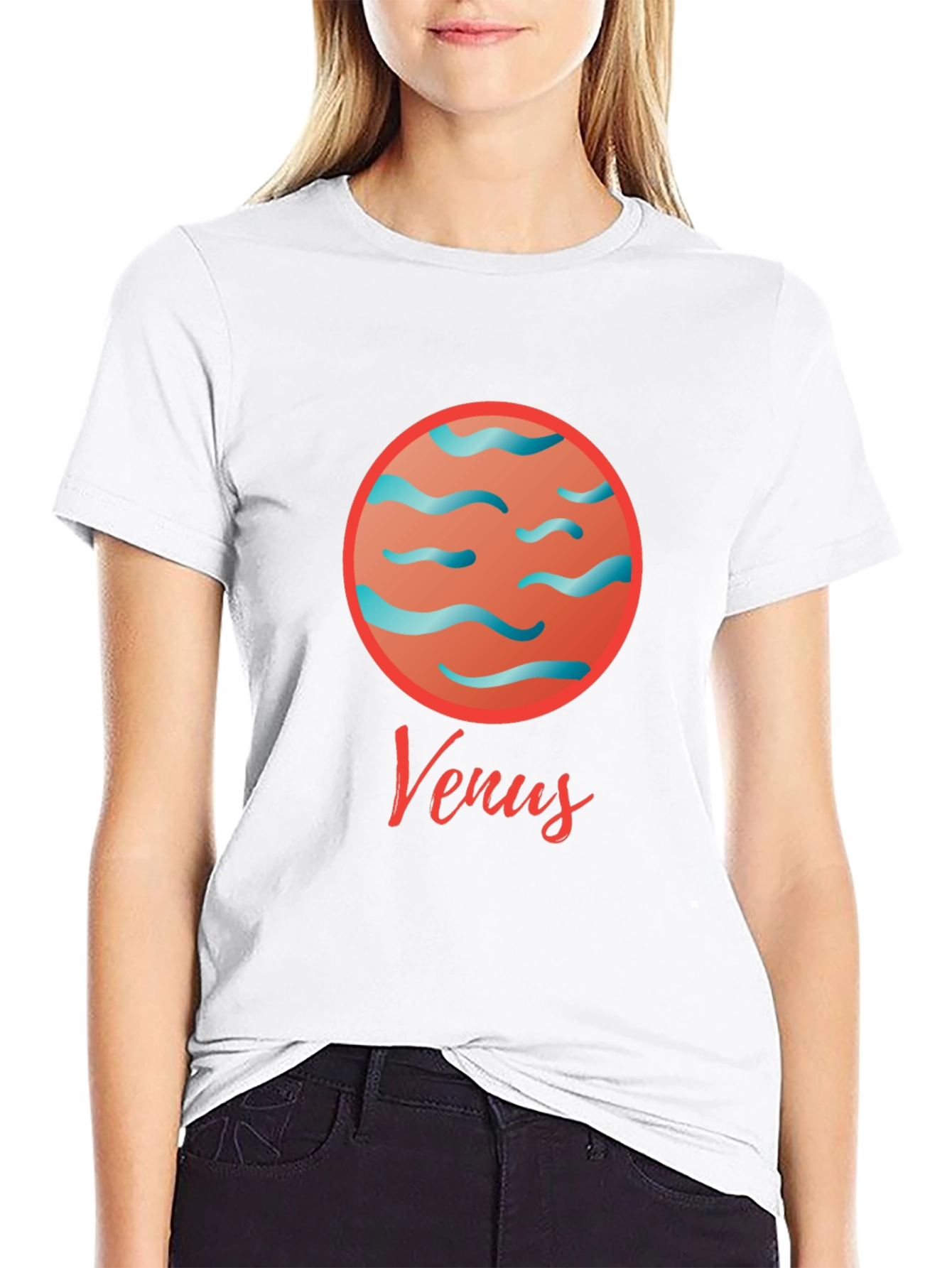Venus Planet T-Shirt - Black Cotton Graphic Tee