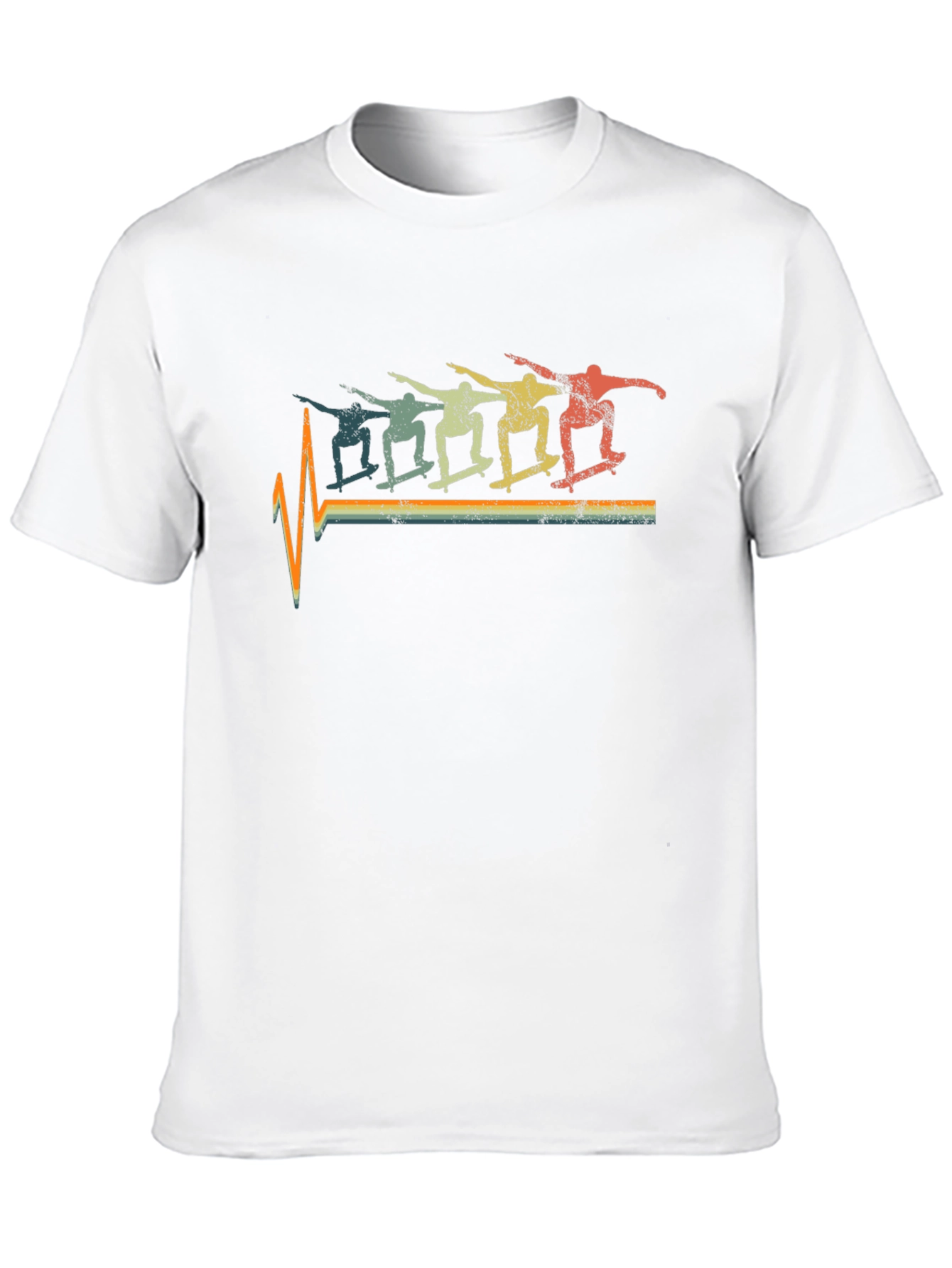 Retro Skateboard Heartbeat T-Shirt