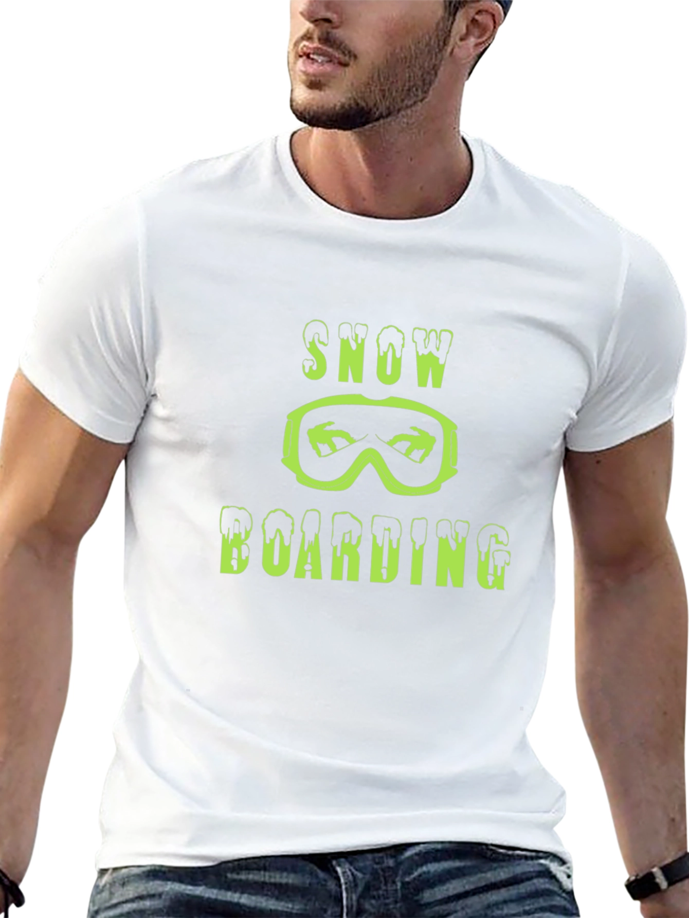 Snowboarding Graphic Tee - Black