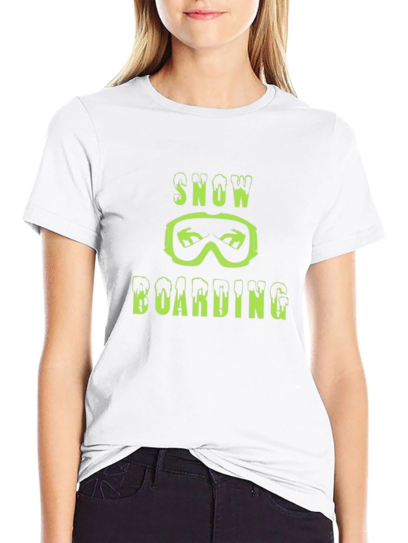Snowboarding Graphic Tee - Black