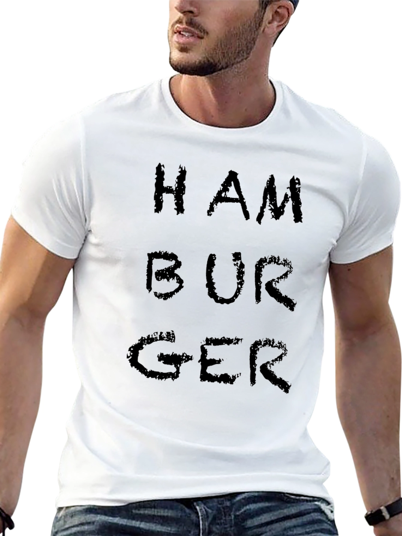 Hamburger Graphic Tee - Black T-Shirt