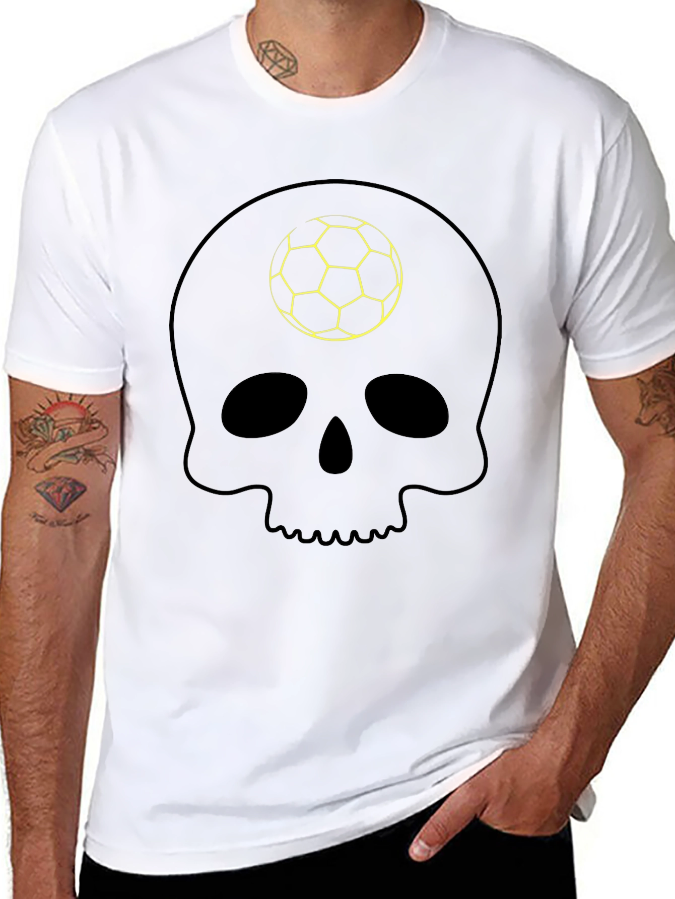 Skull Soccer T-Shirt - Stylish Graphic Tee