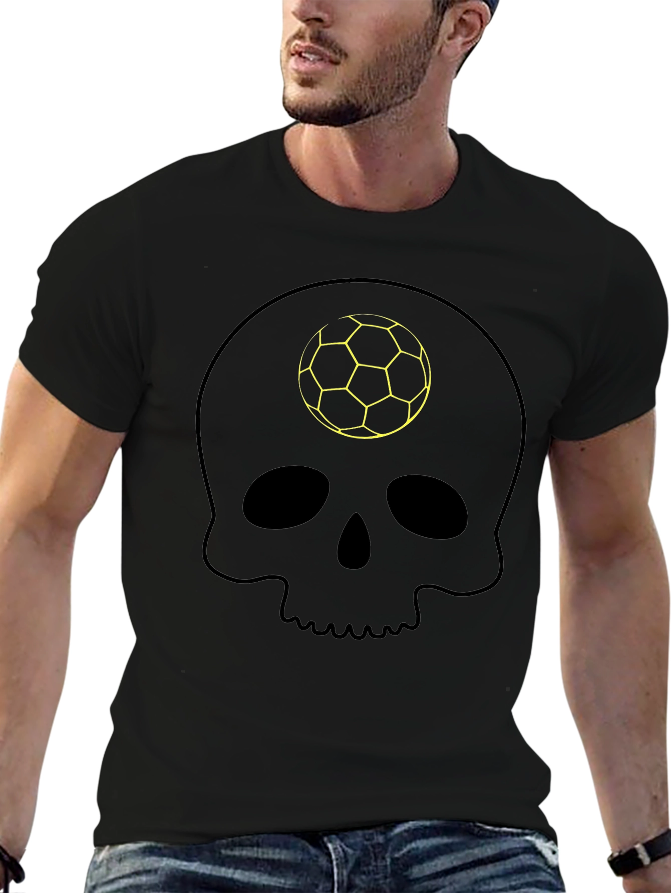 Skull Soccer T-Shirt - Stylish Graphic Tee