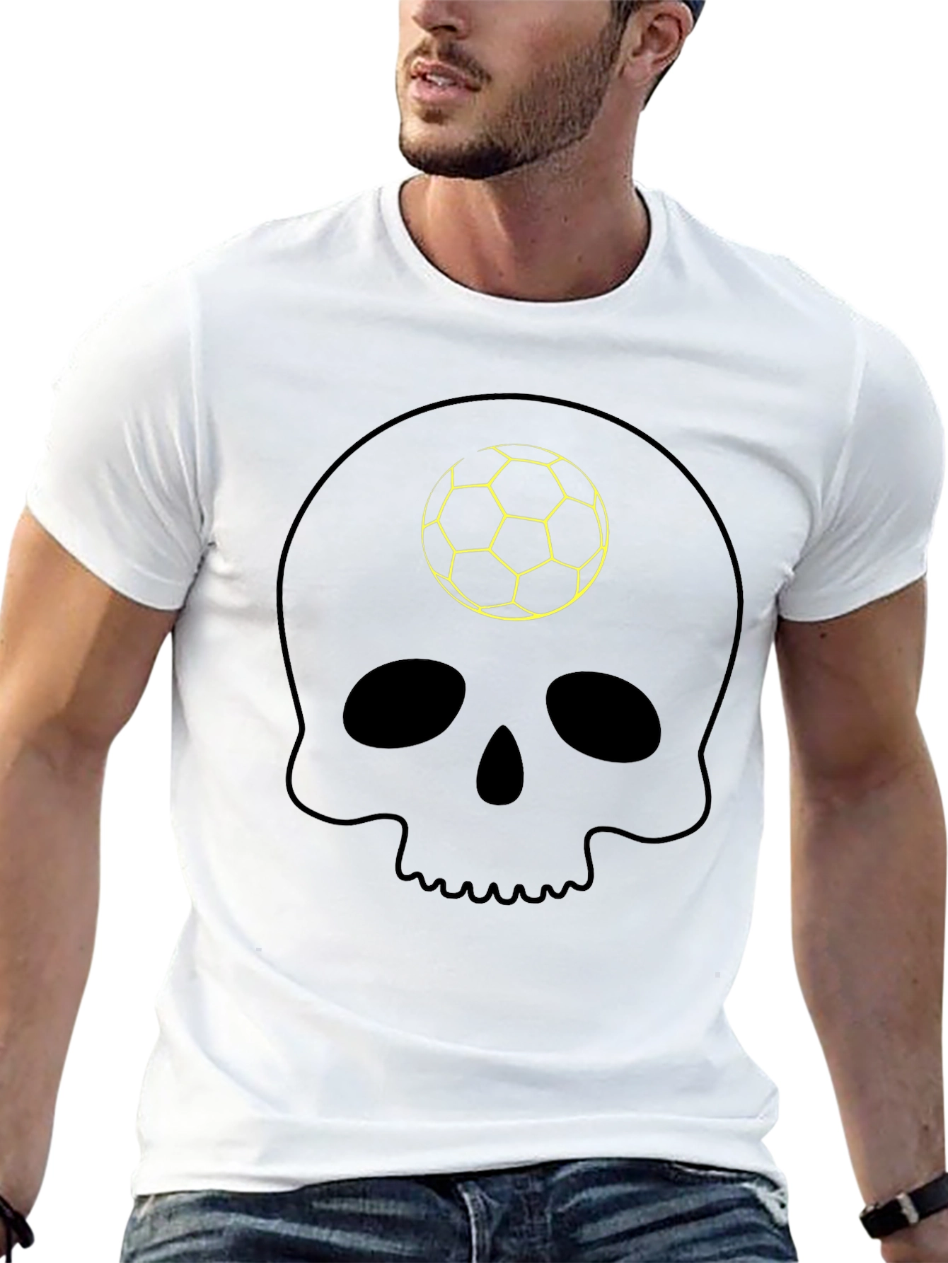 Skull Soccer T-Shirt - Stylish Graphic Tee