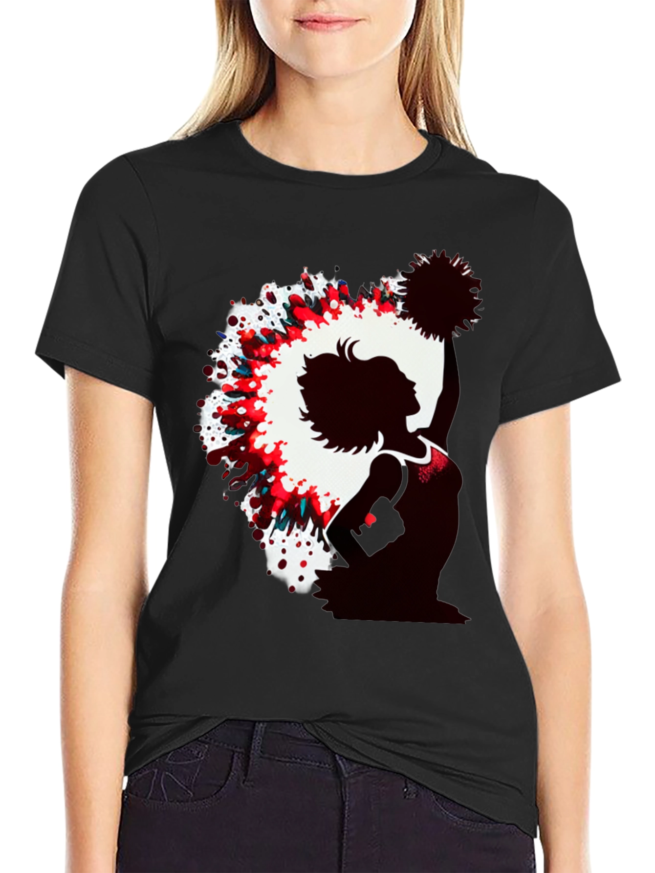 Cheerleader Silhouette Graphic Tee