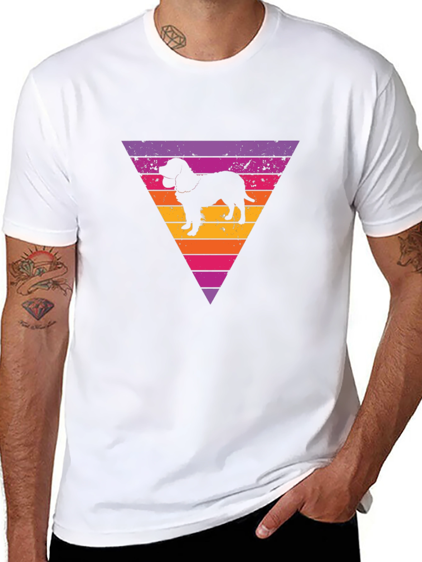 Retro Dog Silhouette Graphic Tee