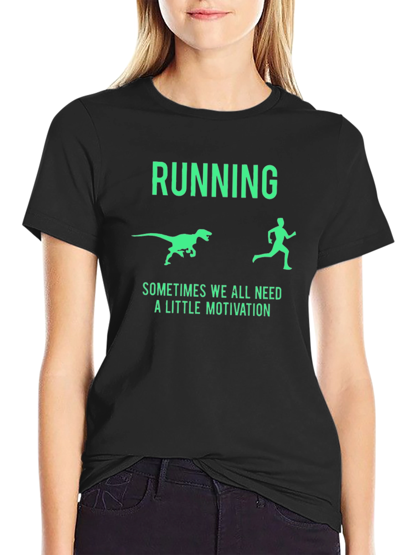 Running Dinosaur Motivation Graphic Tee