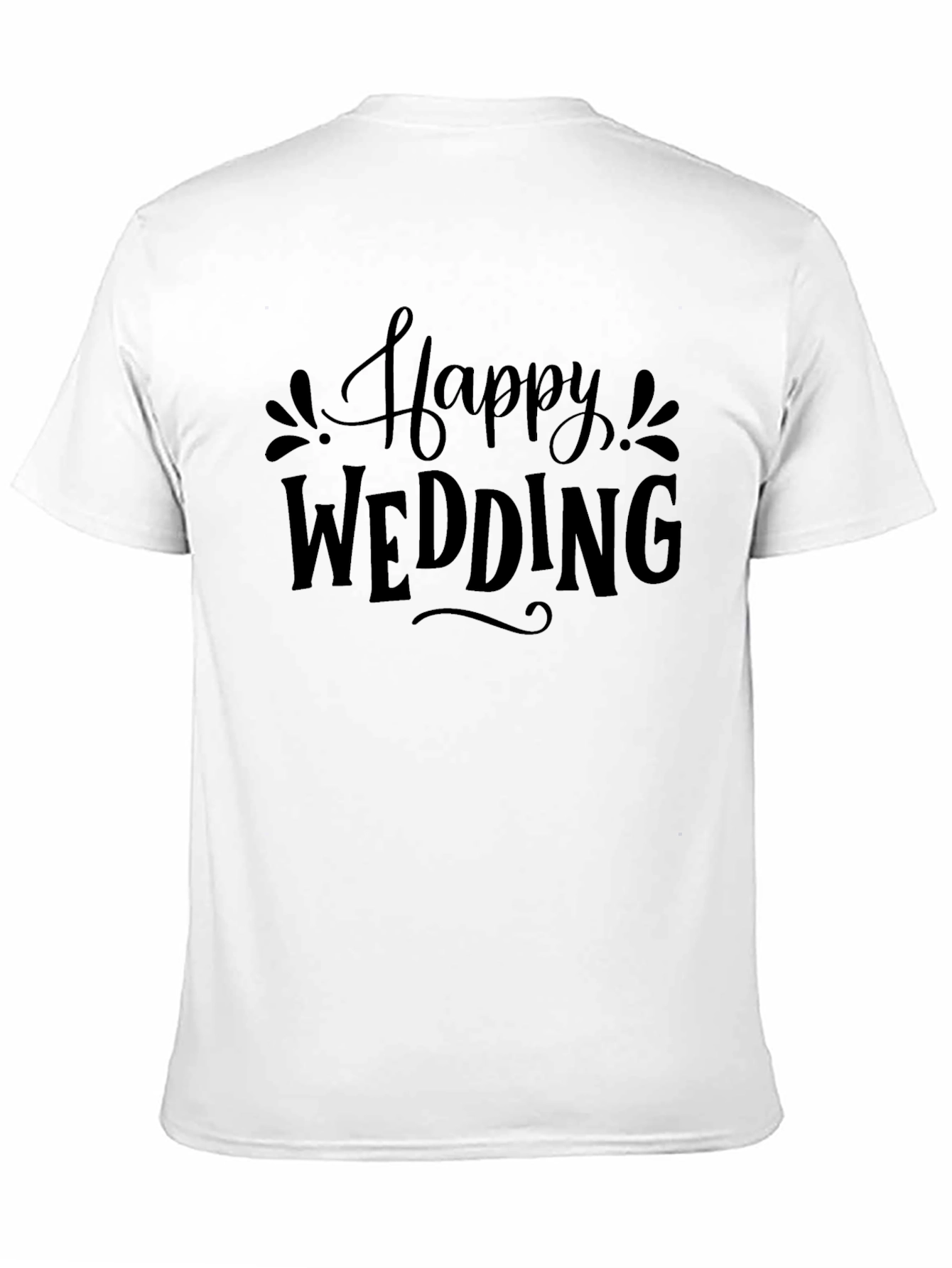 Happy Wedding T-Shirt - Elegant Celebration Design