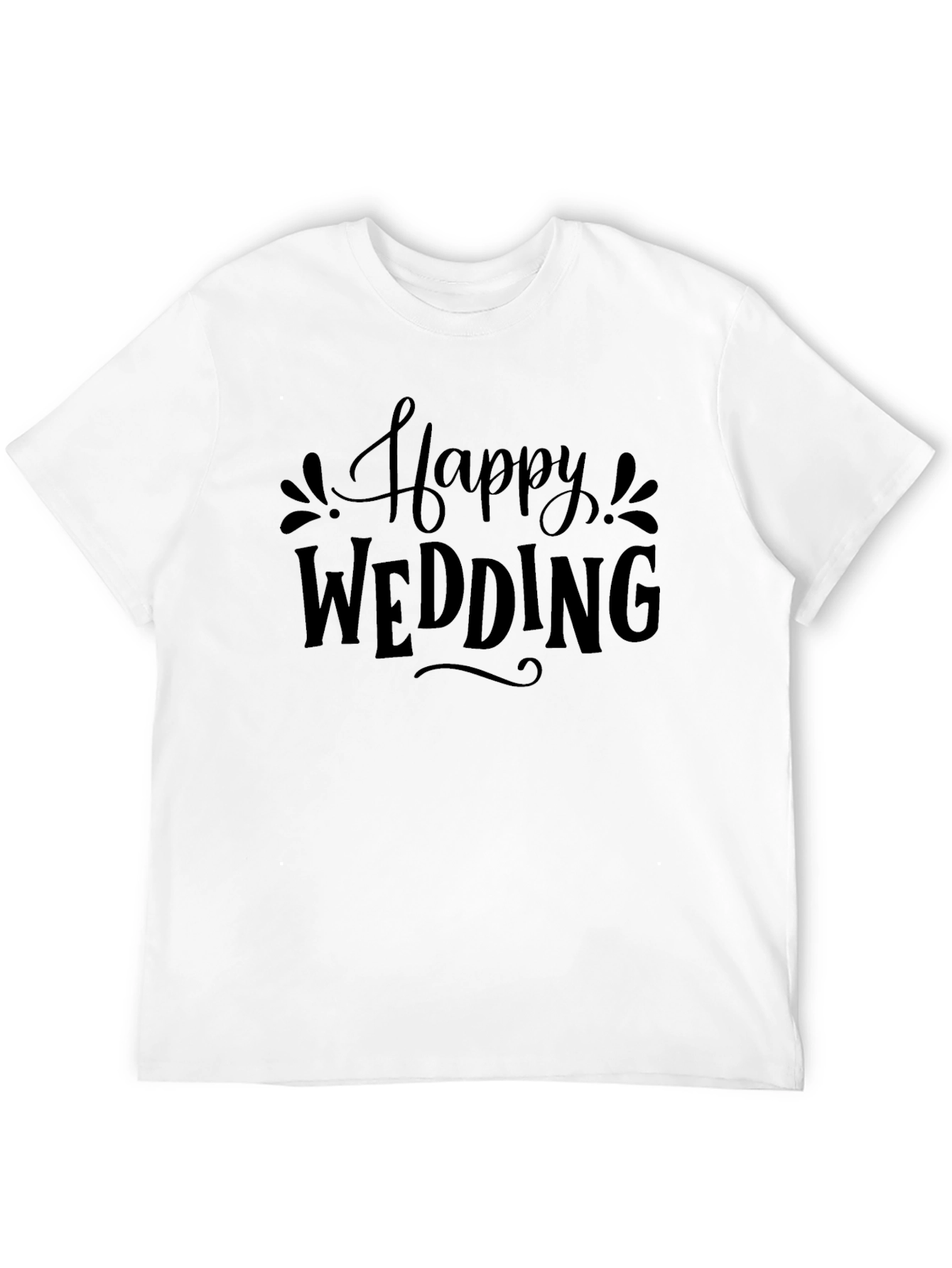 Happy Wedding T-Shirt - Elegant Celebration Design