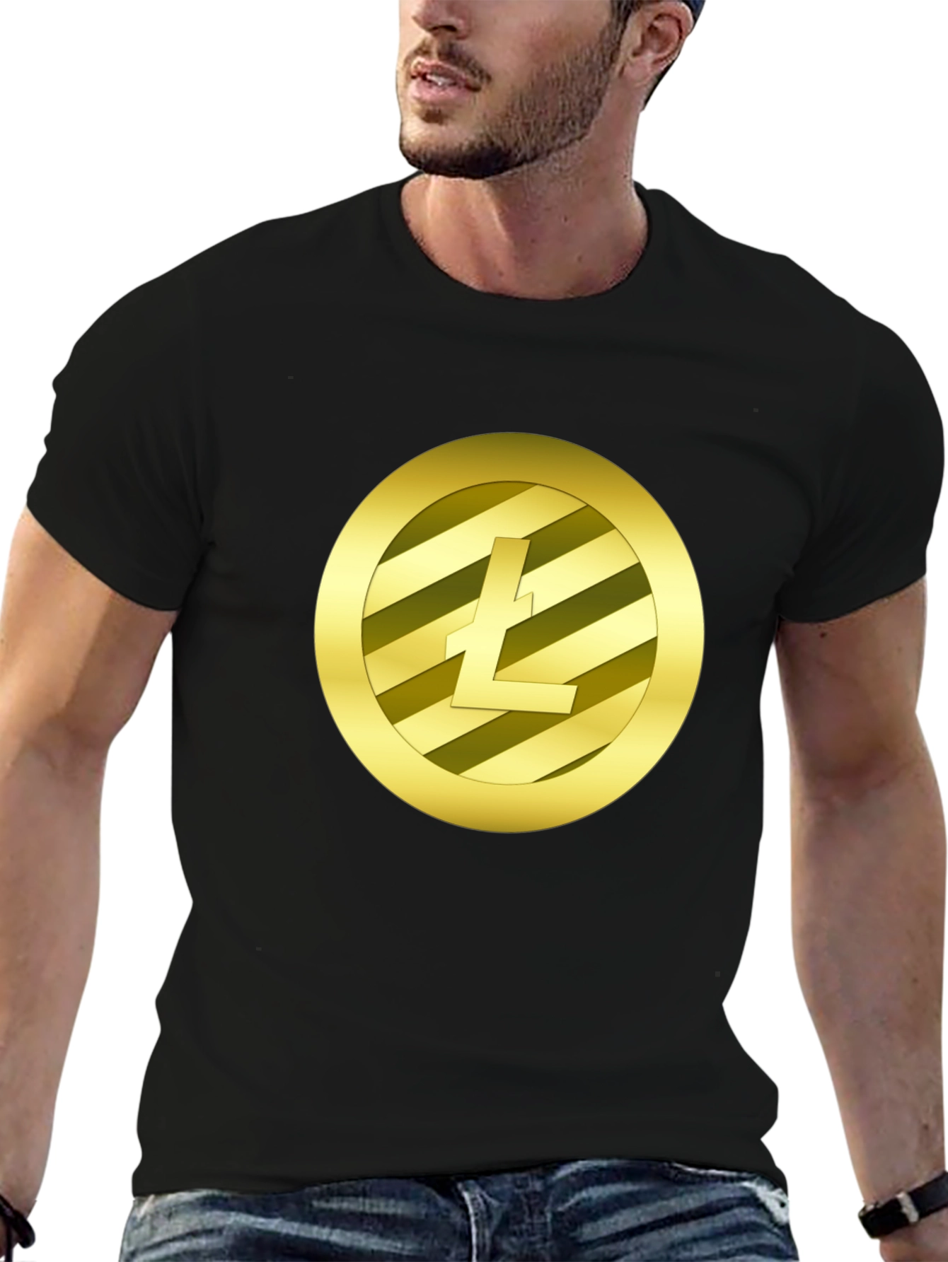Litecoin Crypto Tee - Gold Coin Design