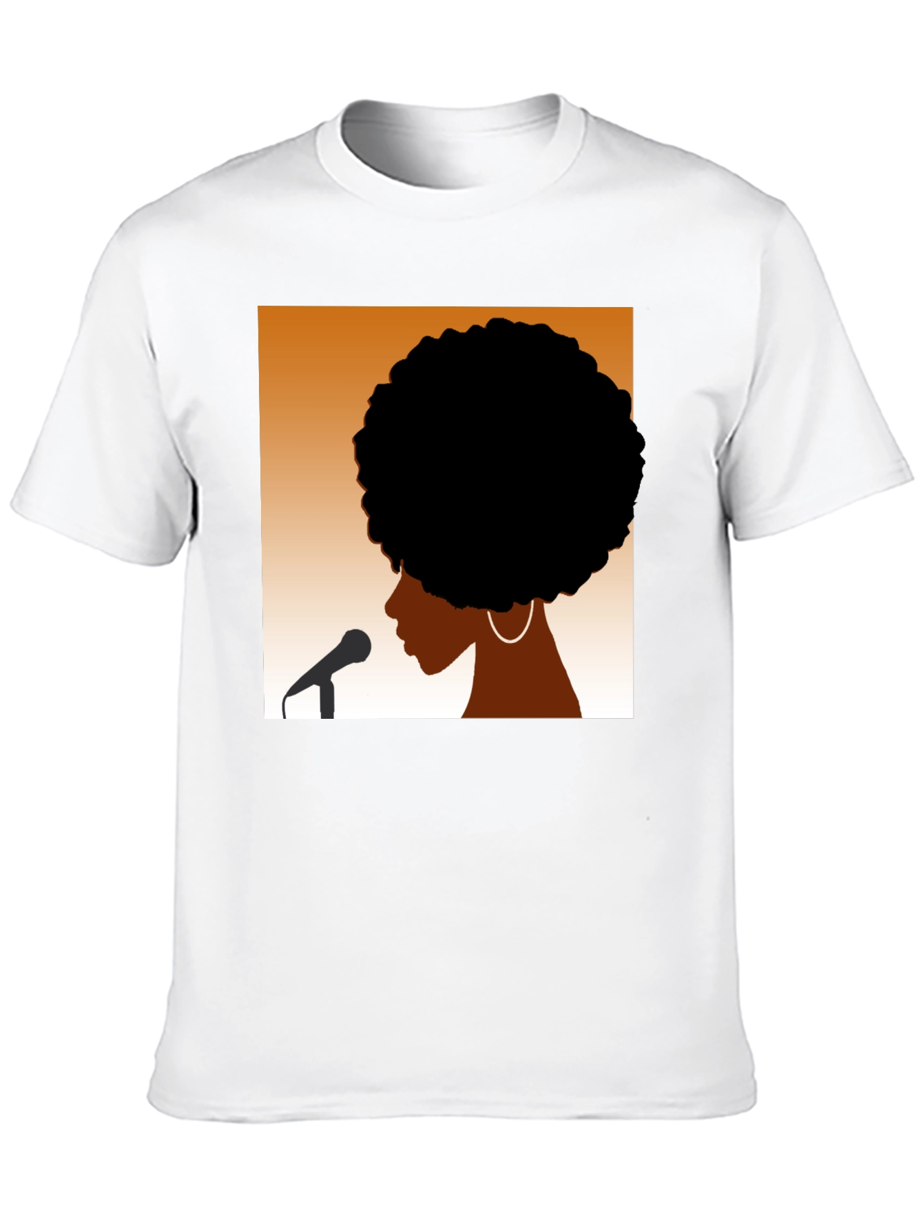 Afro Silhouette Graphic Black T-Shirt