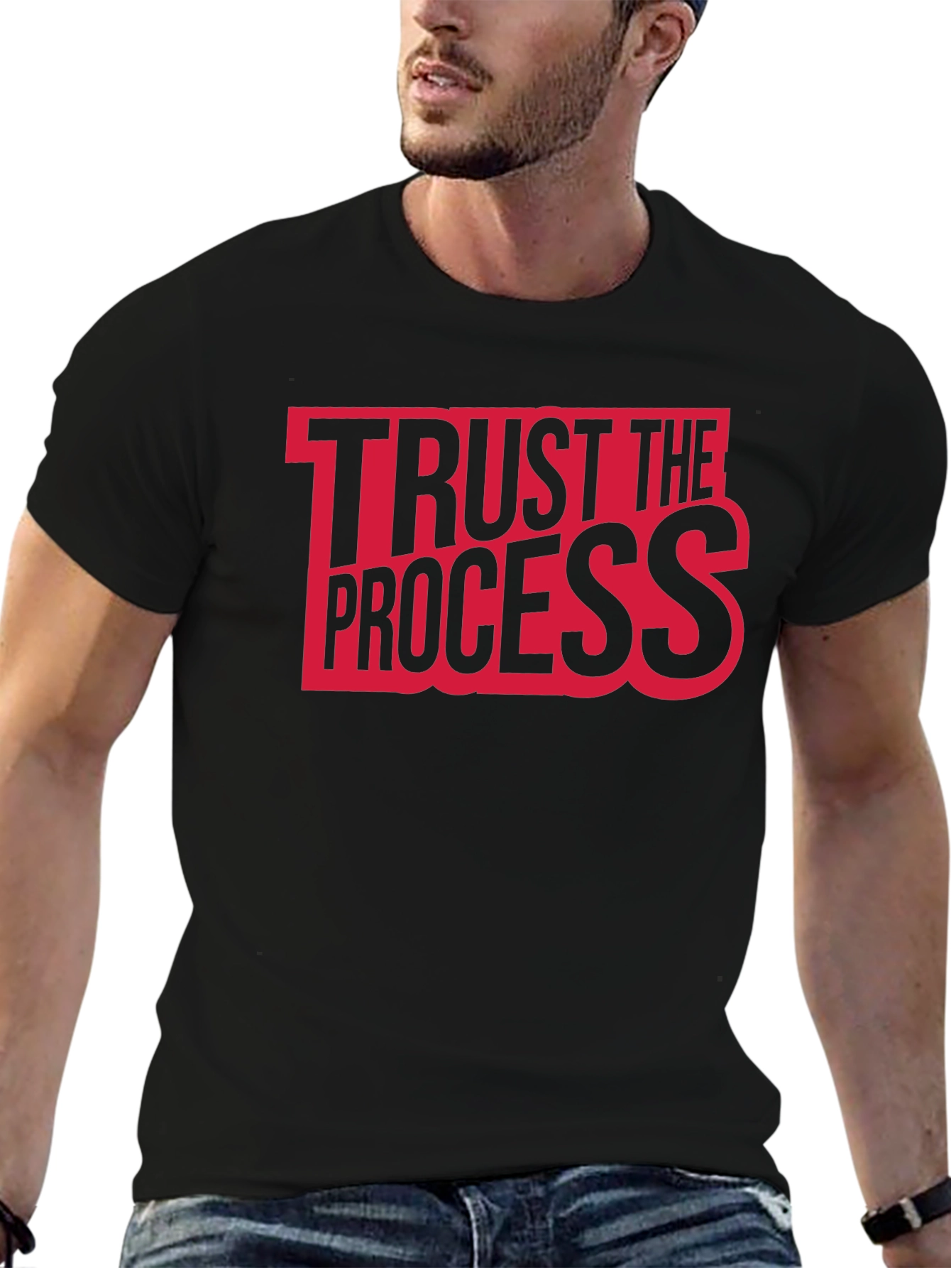 Trust The Process Graphic Tee - Black