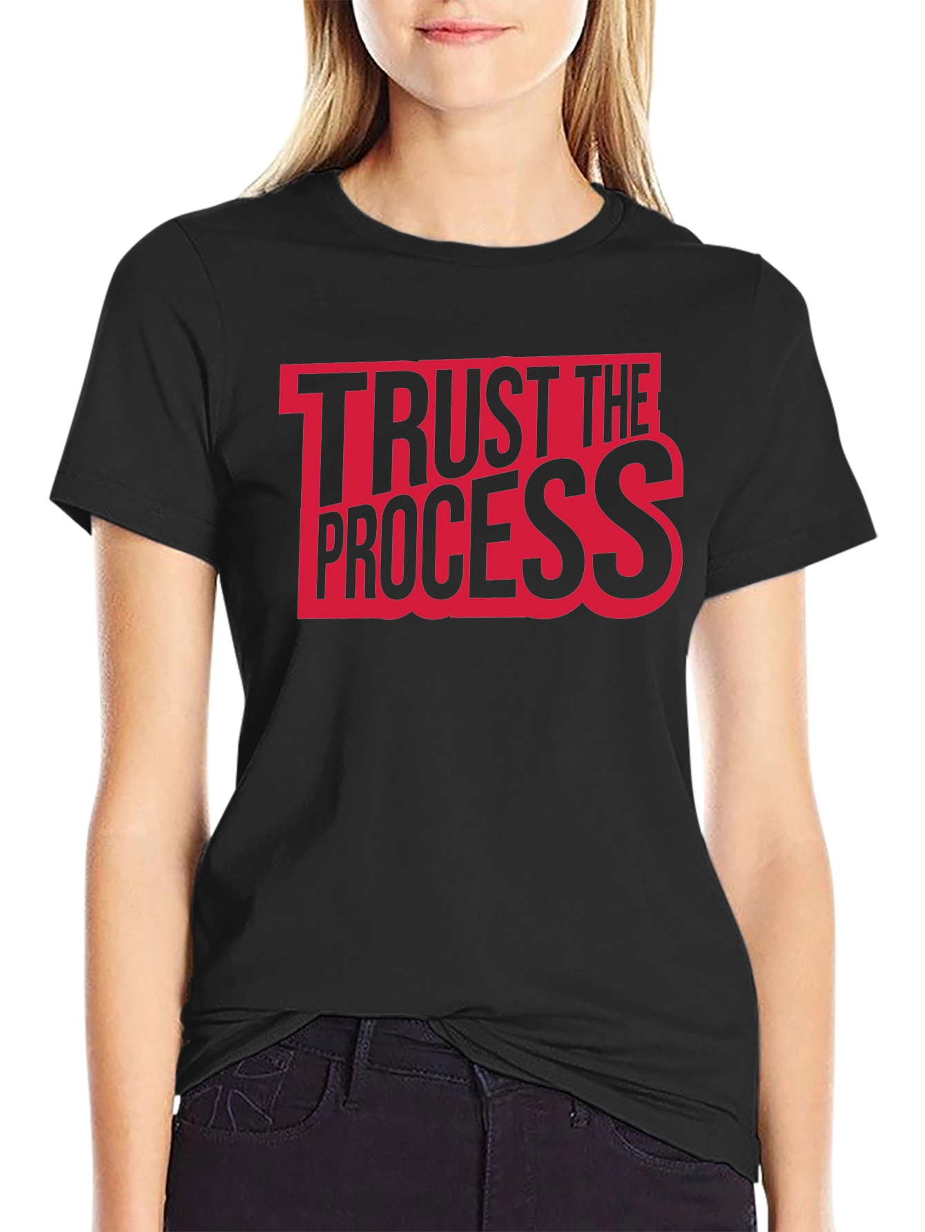 Trust The Process Graphic Tee - Black