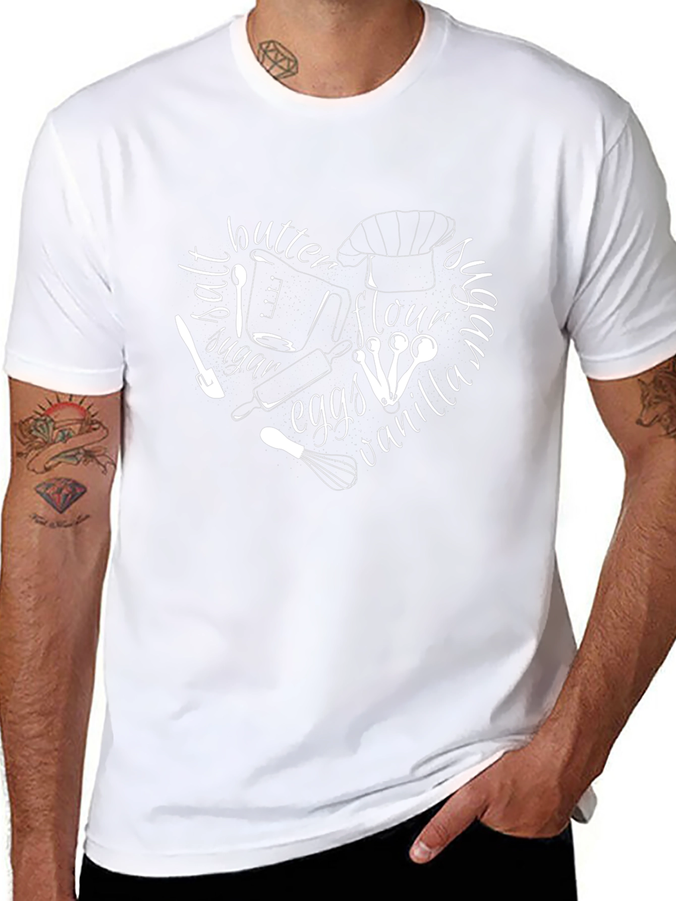 Baking Heart T-Shirt - Chef Inspired Design
