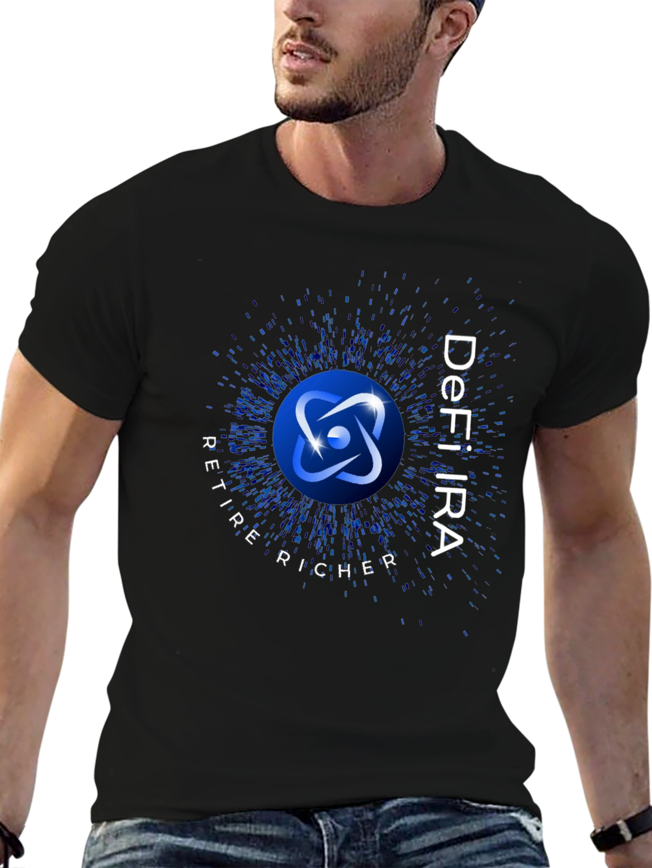 DeFi IRA Retire Richer Black T-Shirt