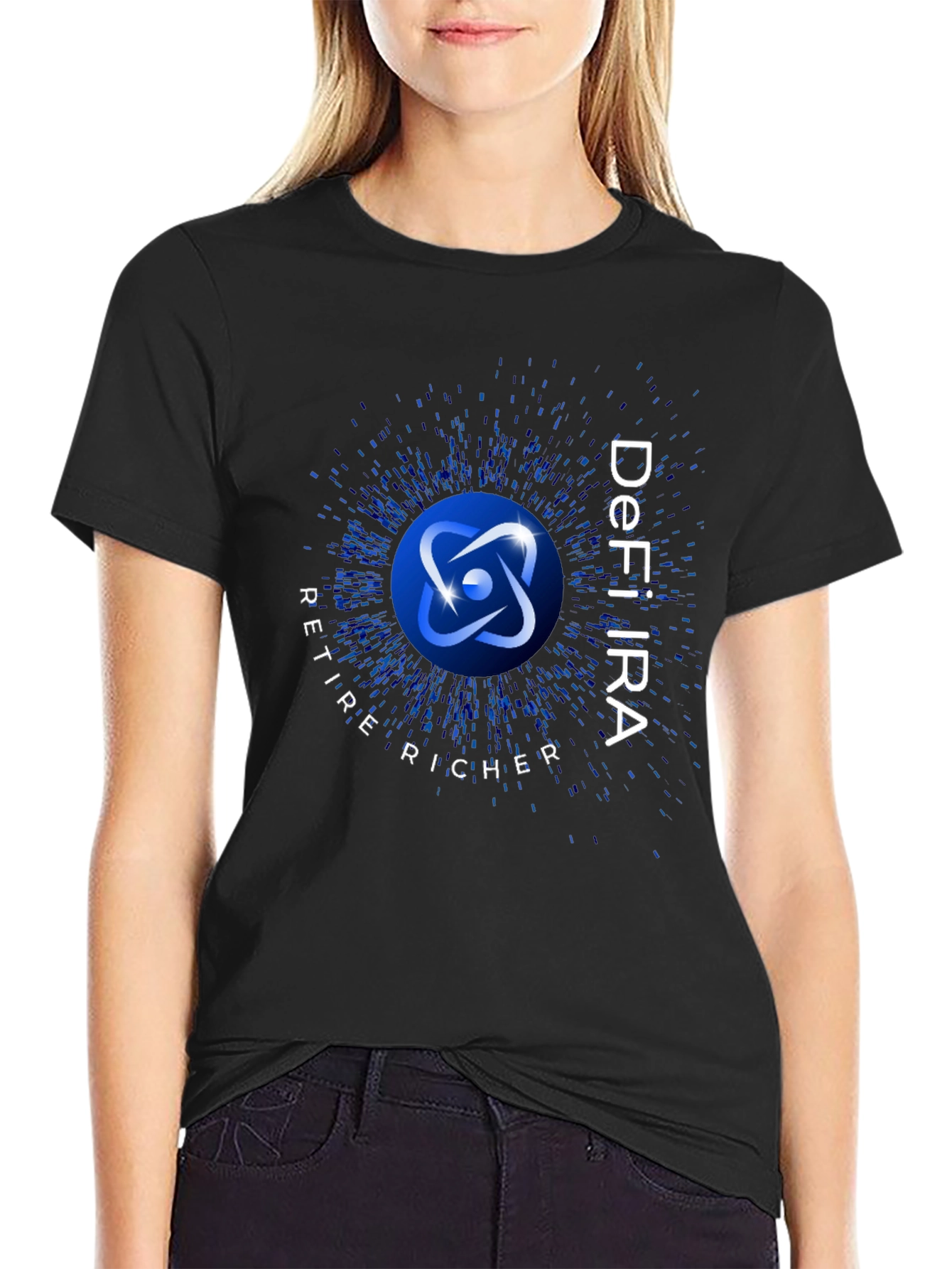 DeFi IRA Retire Richer Black T-Shirt