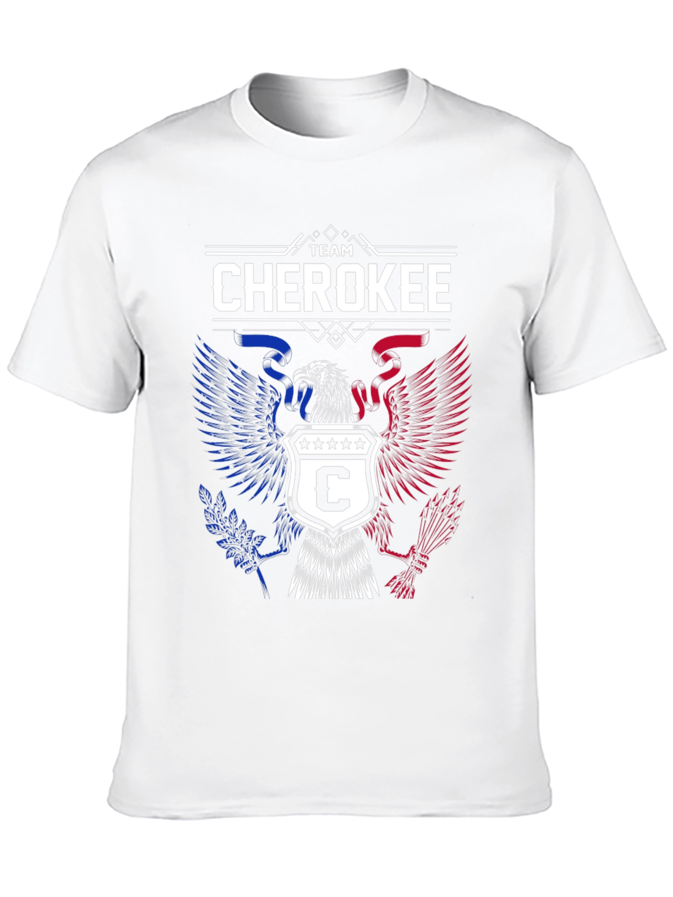 Team Cherokee T-Shirt Eagle Patriotic Design