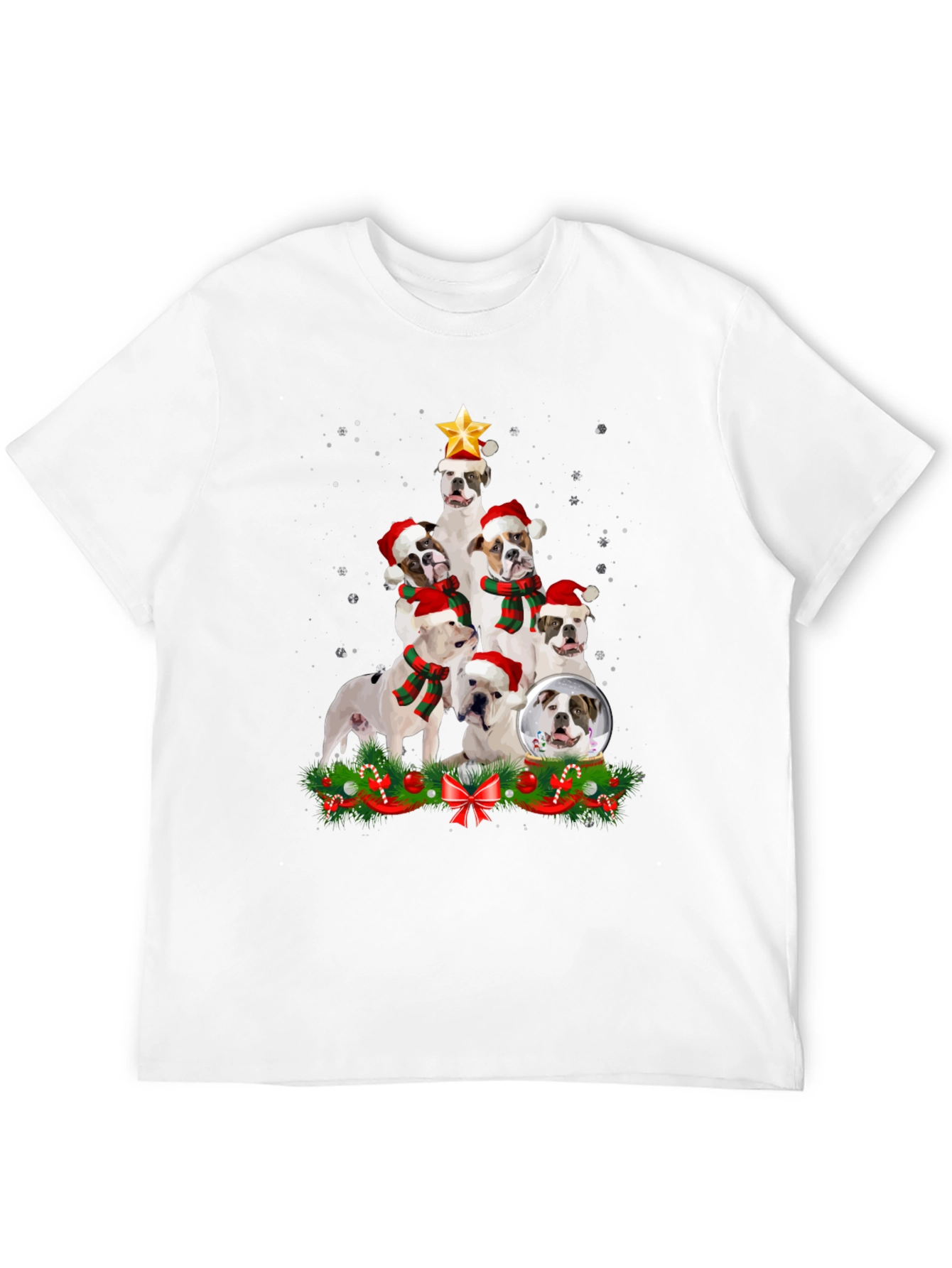 Bulldog Christmas Tree T-Shirt