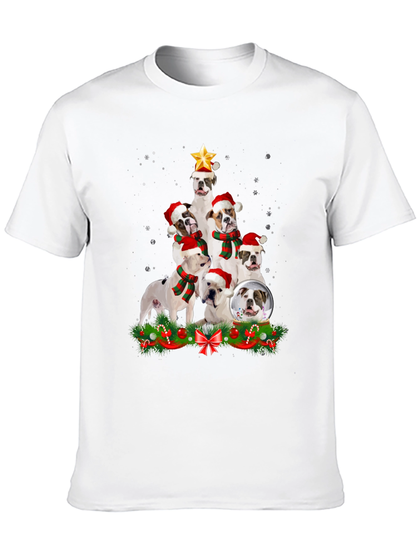 Bulldog Christmas Tree T-Shirt