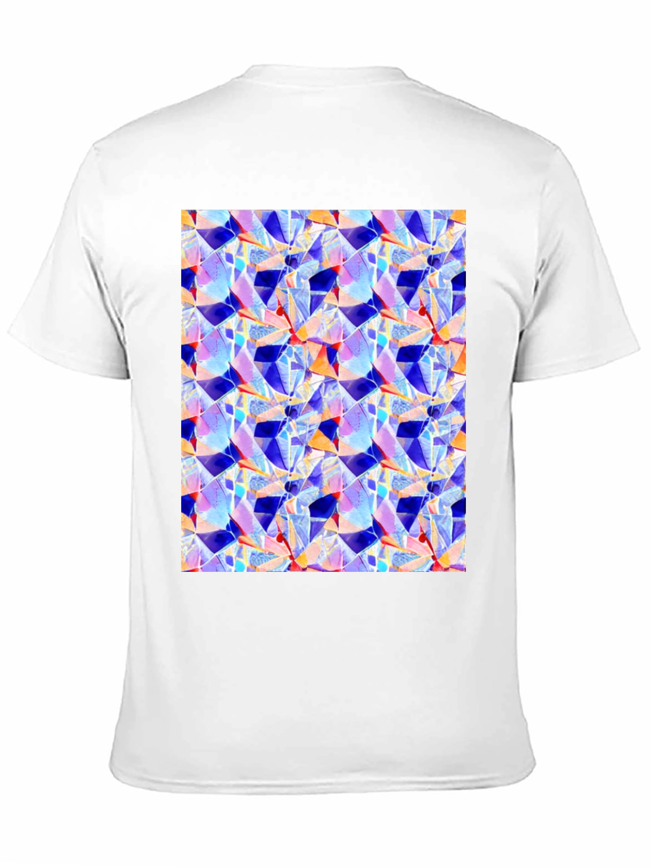 Abstract Geometric Print Black T-Shirt