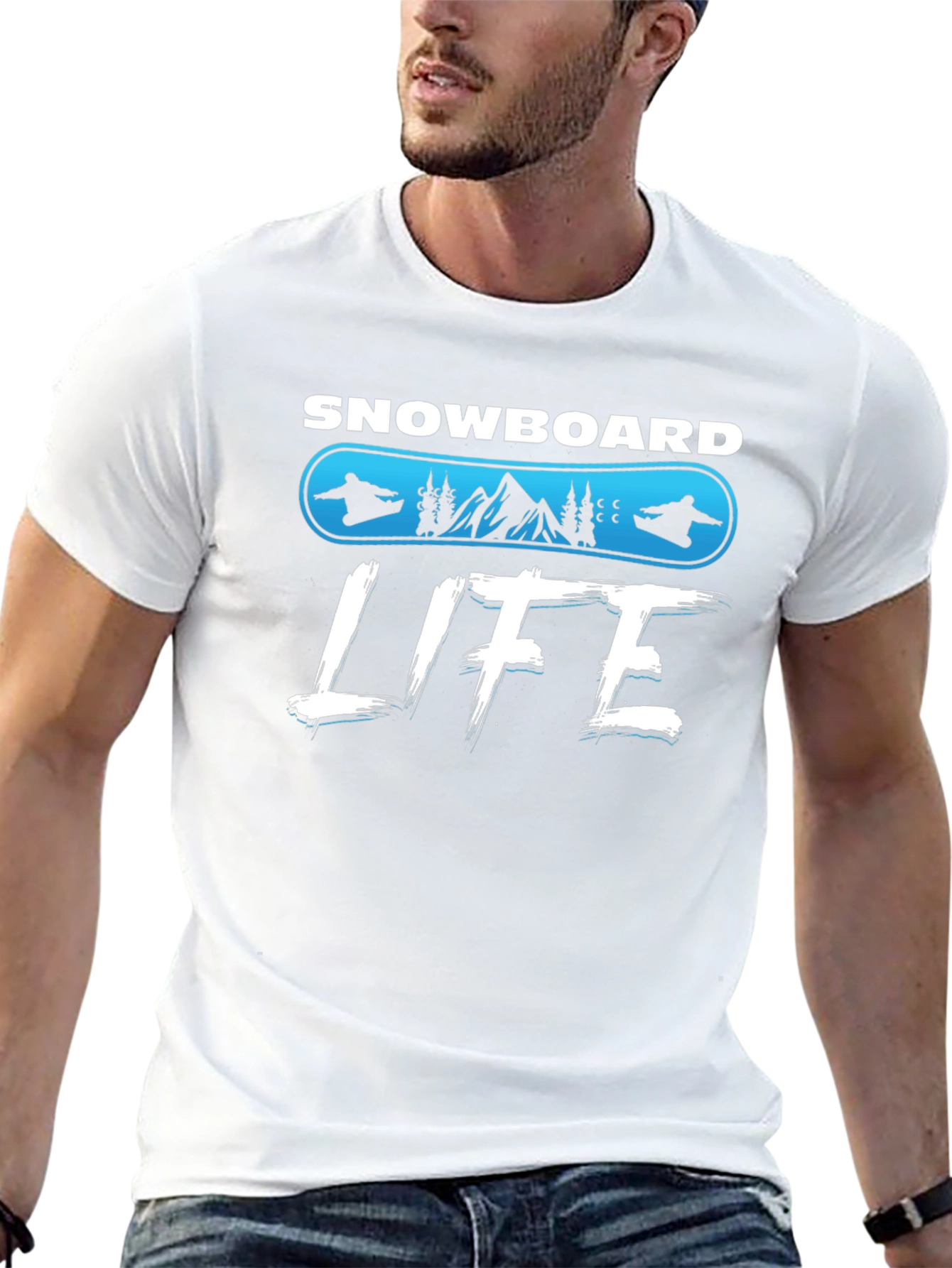 Snowboard Life Black Graphic Tee