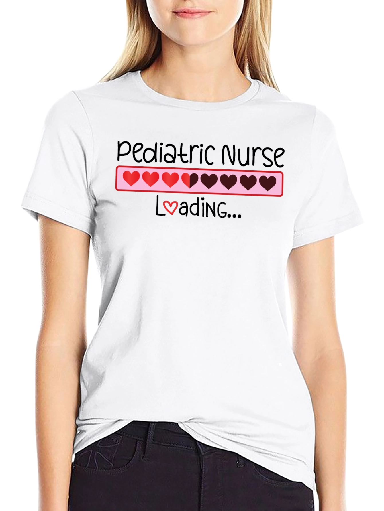 Pediatric Nurse Loading T-Shirt - Heart Design