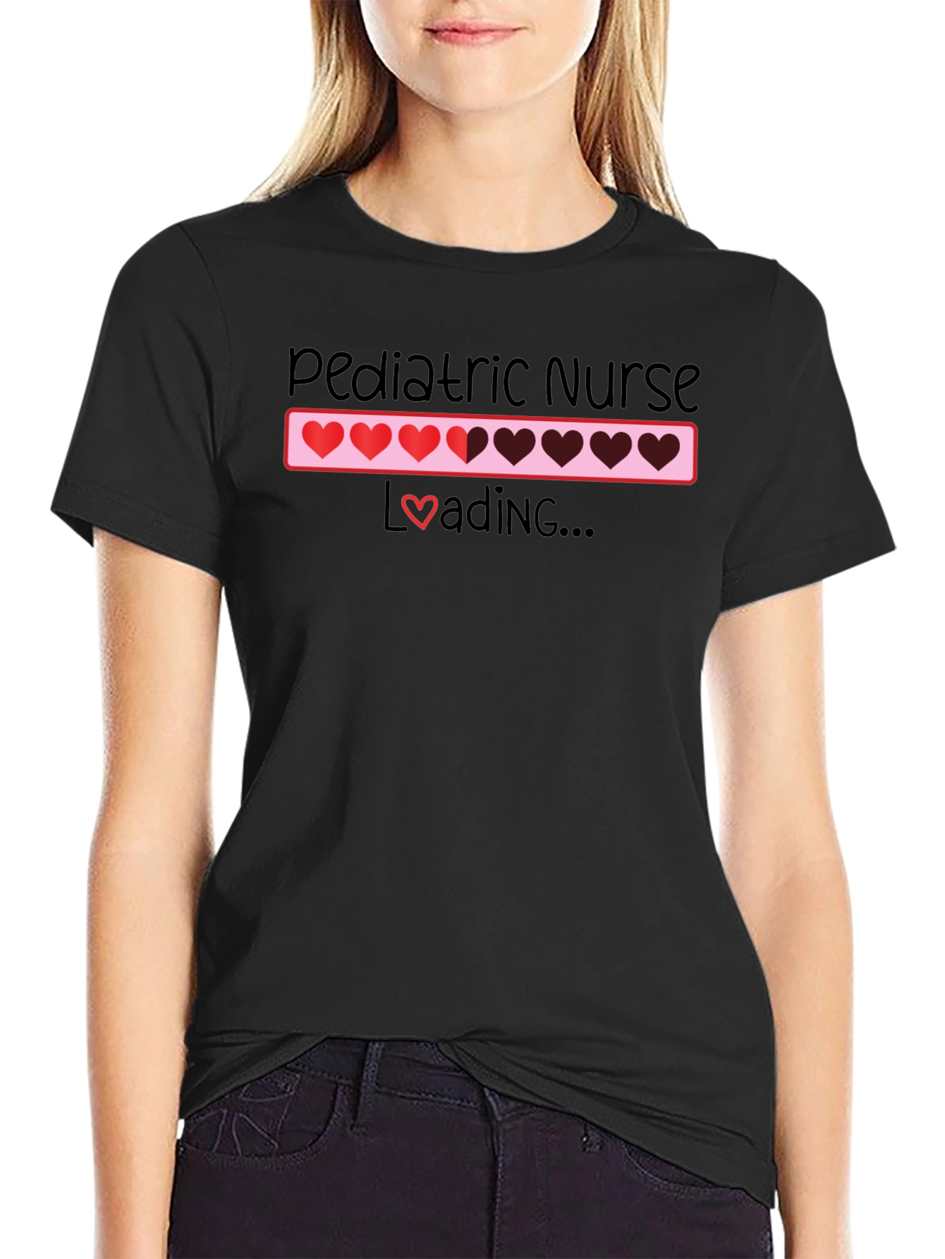 Pediatric Nurse Loading T-Shirt - Heart Design