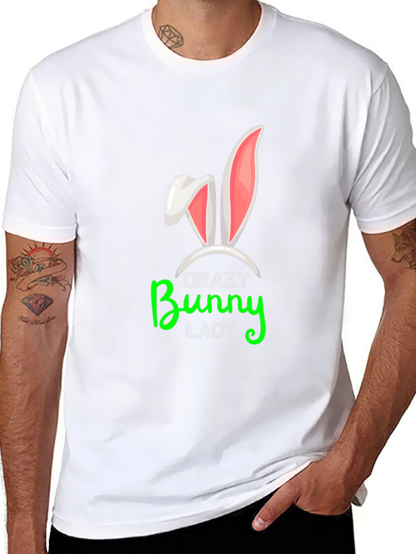Crazy Bunny Lady Graphic Tee