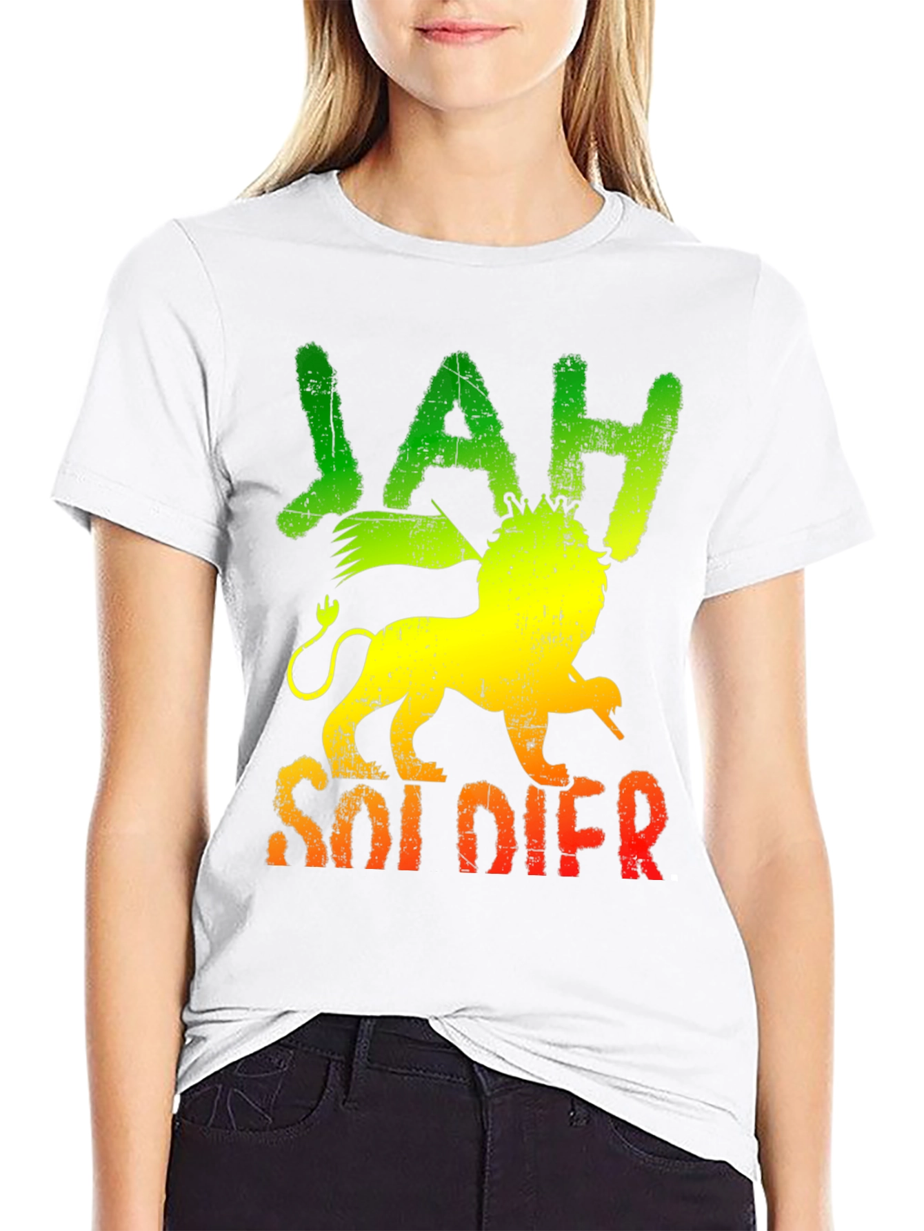 Rasta Jah Soldier Lion T-Shirt