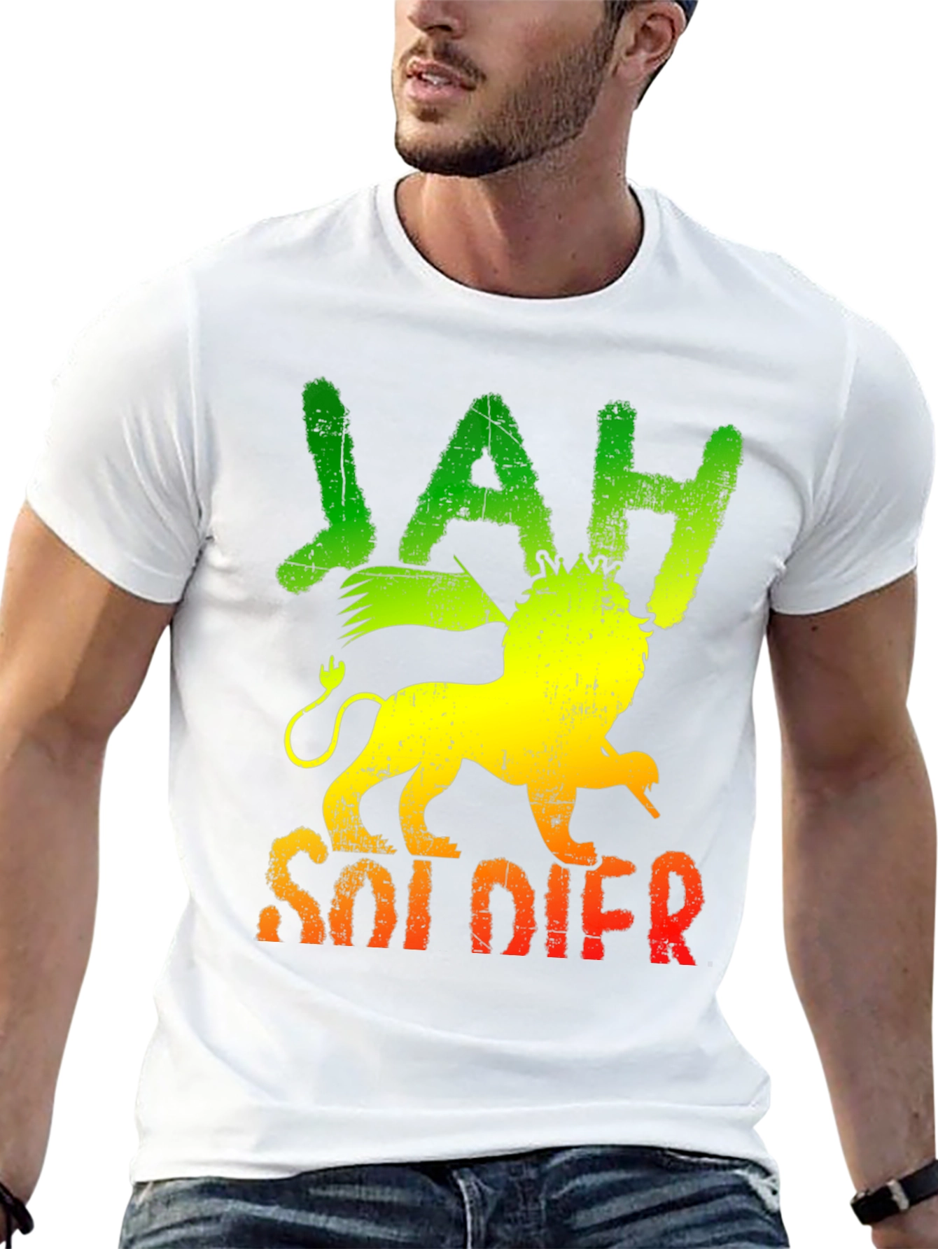 Rasta Jah Soldier Lion T-Shirt