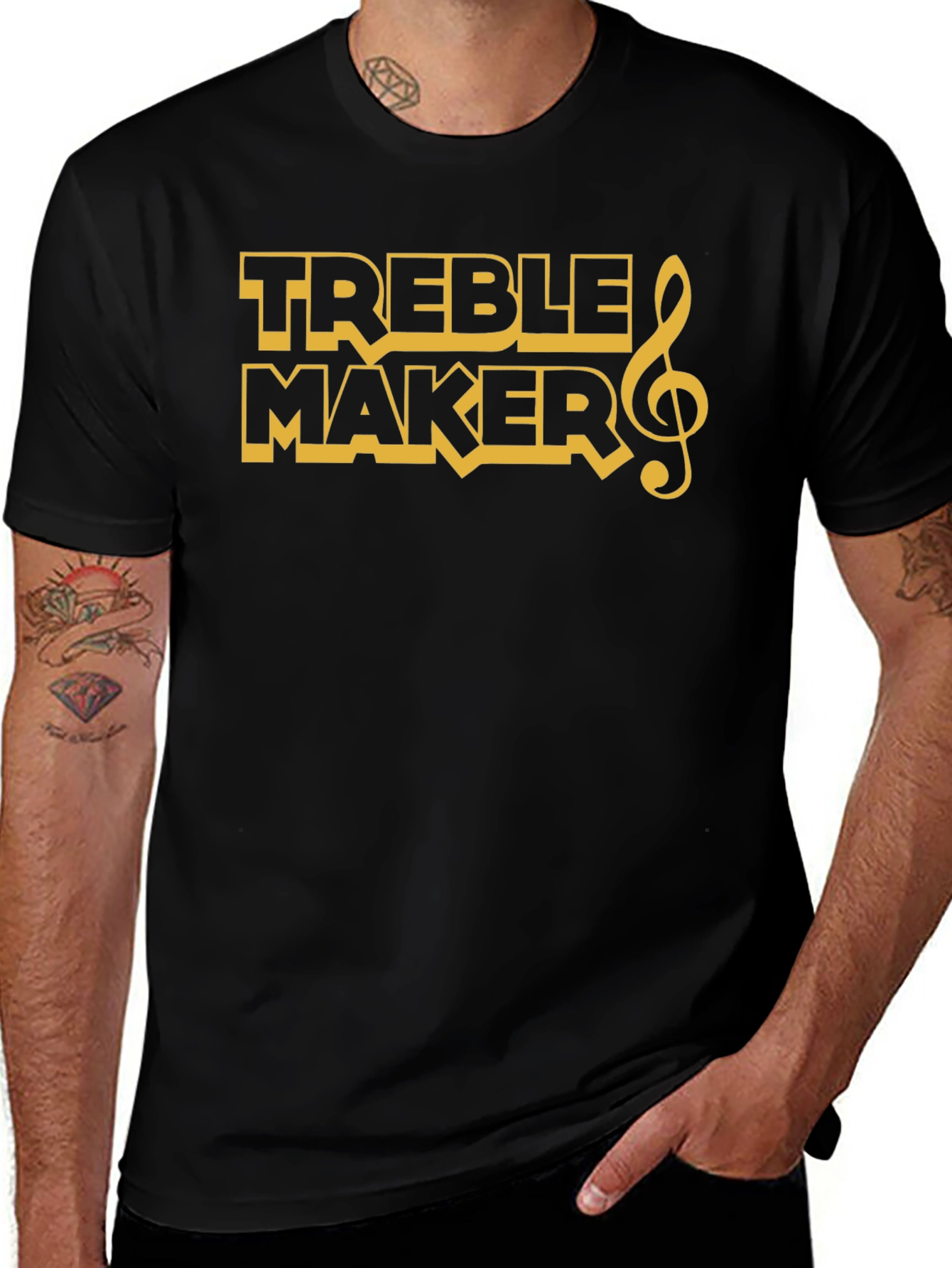 Treble Maker Graphic T-Shirt - Black Cotton Tee