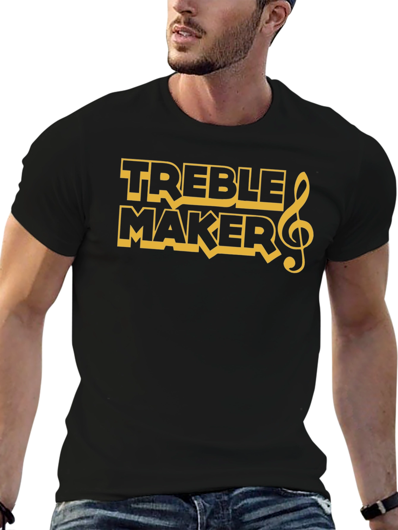 Treble Maker Graphic T-Shirt - Black Cotton Tee