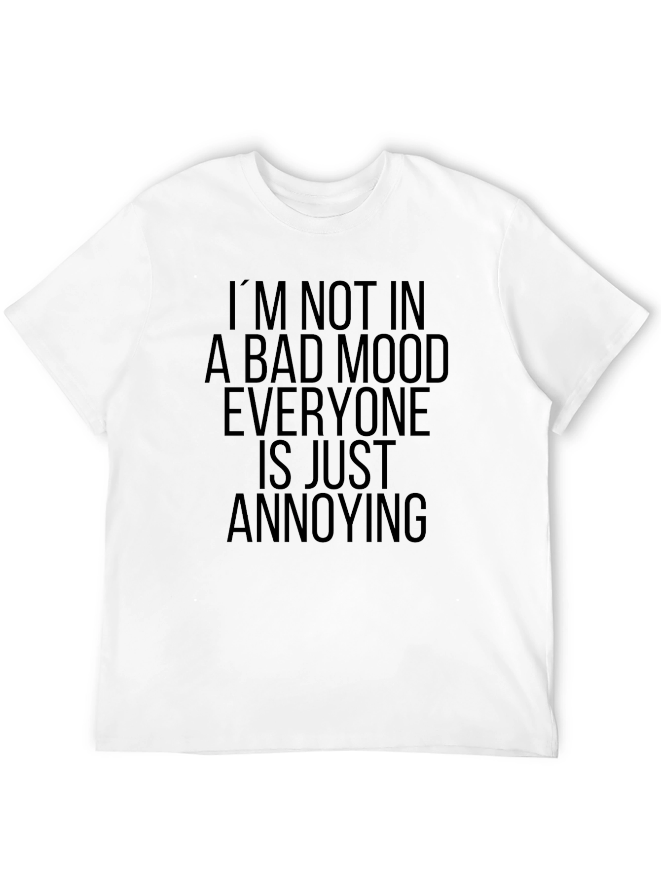 Funny Not in a Bad Mood Black Graphic Tee