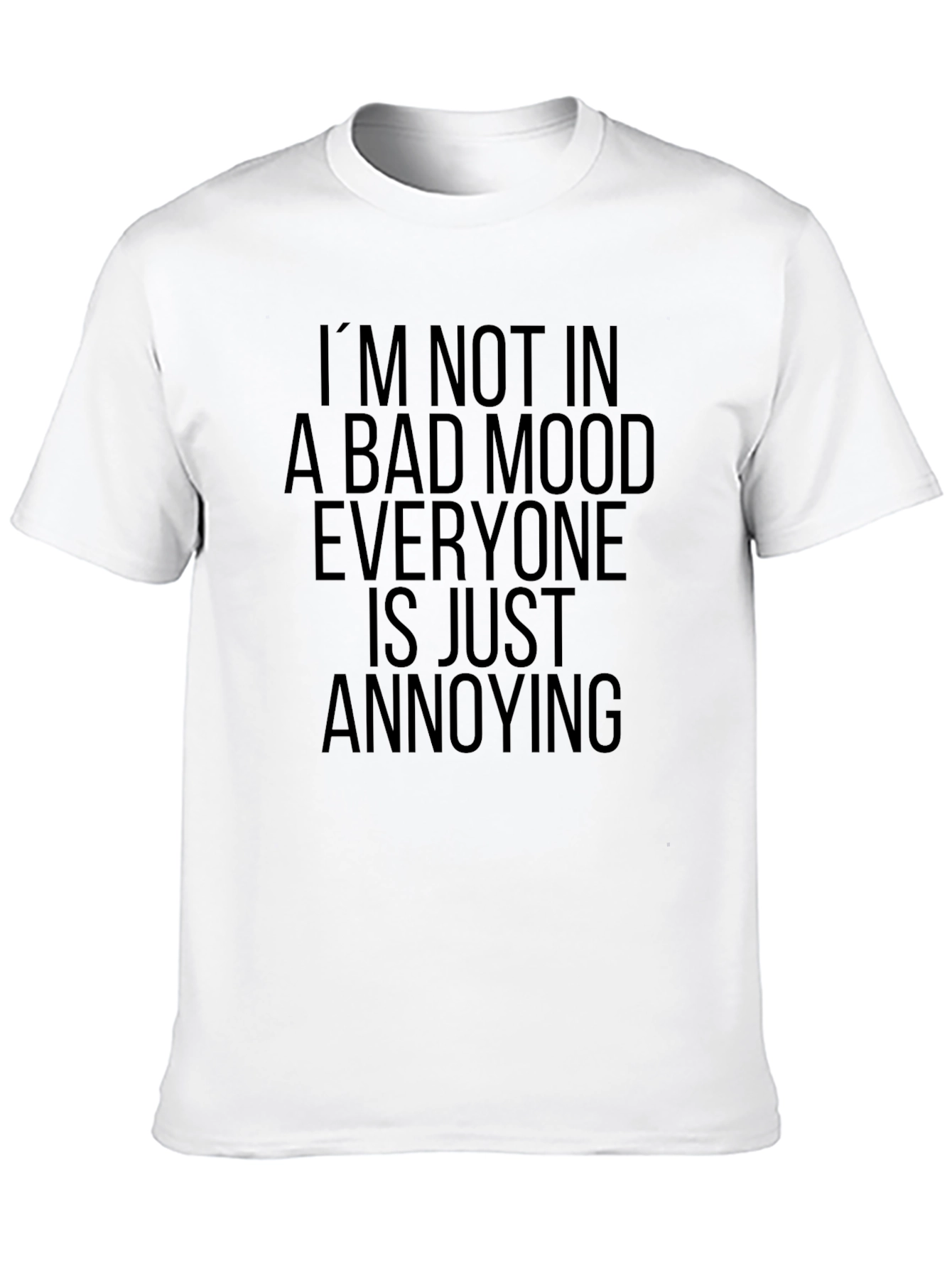Funny Not in a Bad Mood Black Graphic Tee