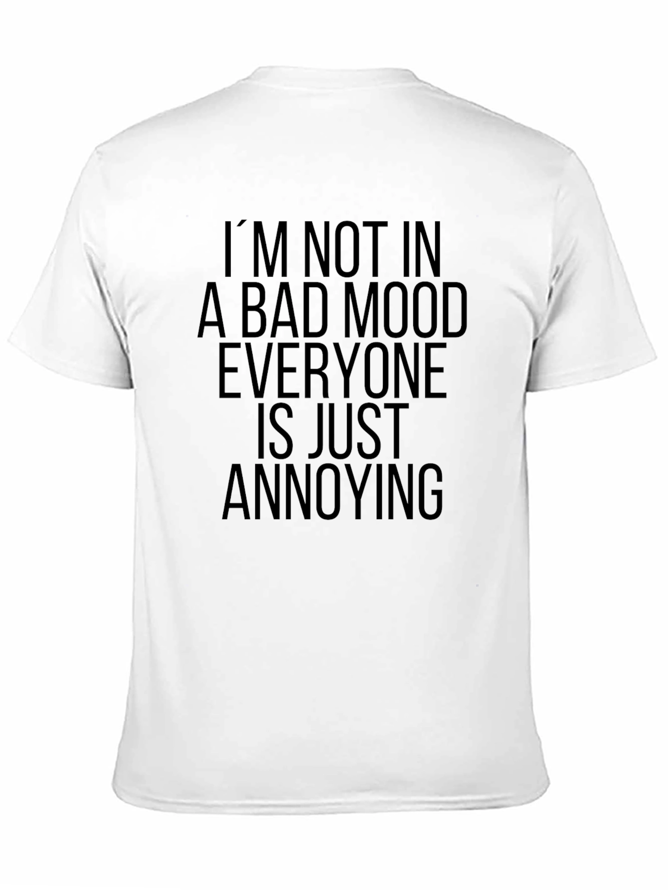 Funny Not in a Bad Mood Black Graphic Tee