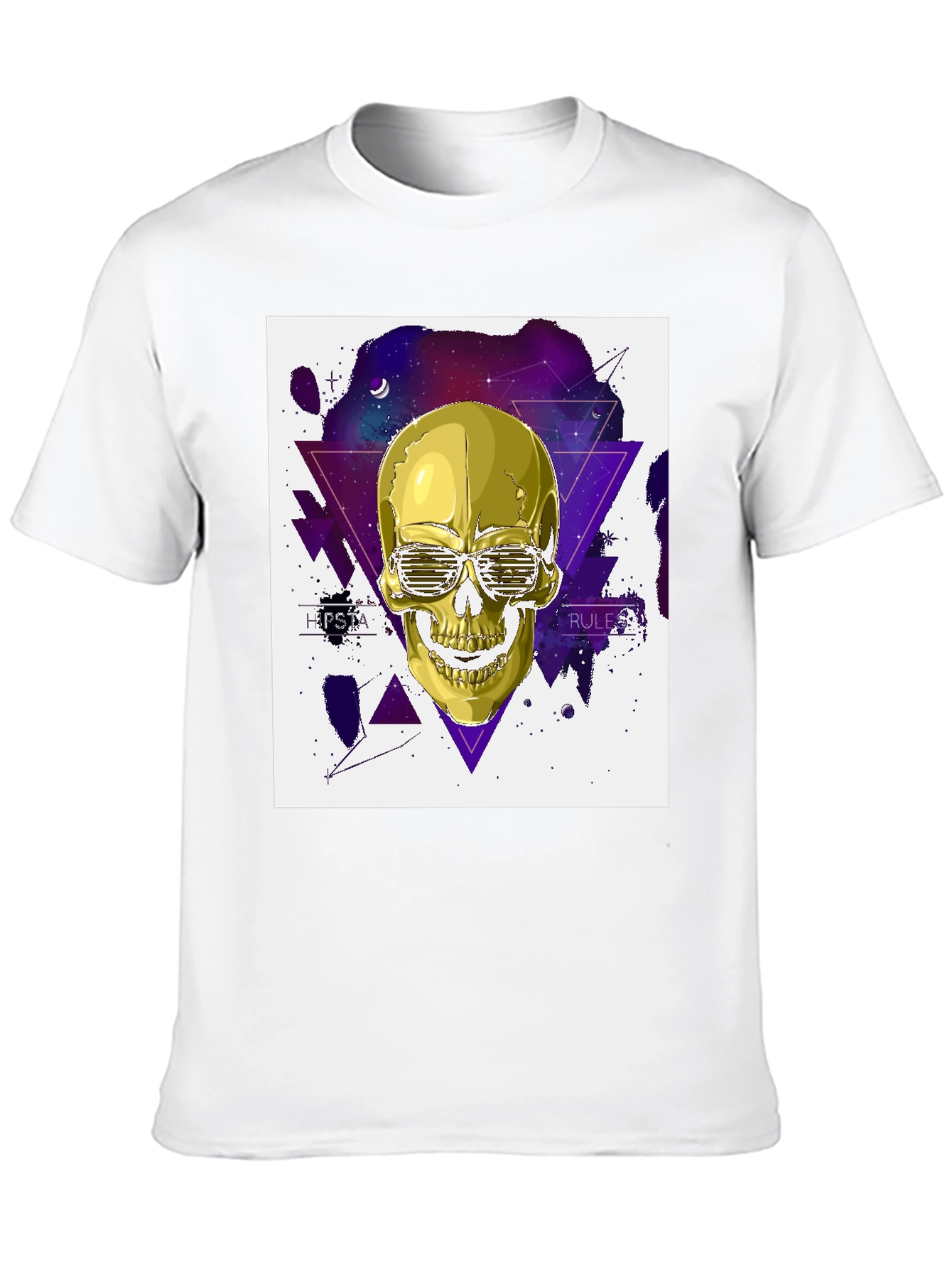 Golden Skull Hipster T-Shirt