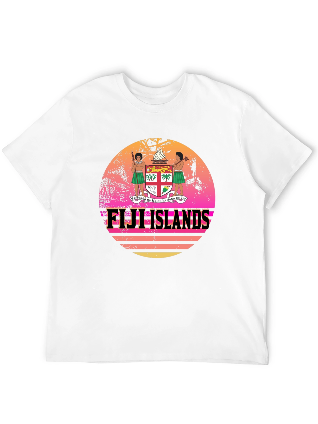 Fiji Islands Sunset Graphic Tee - Retro Style T-Shirt