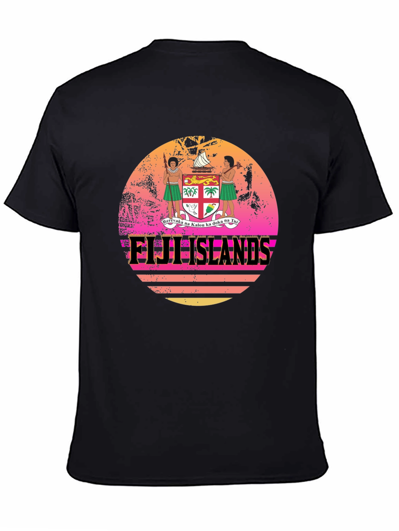 Fiji Islands Sunset Graphic Tee - Retro Style T-Shirt