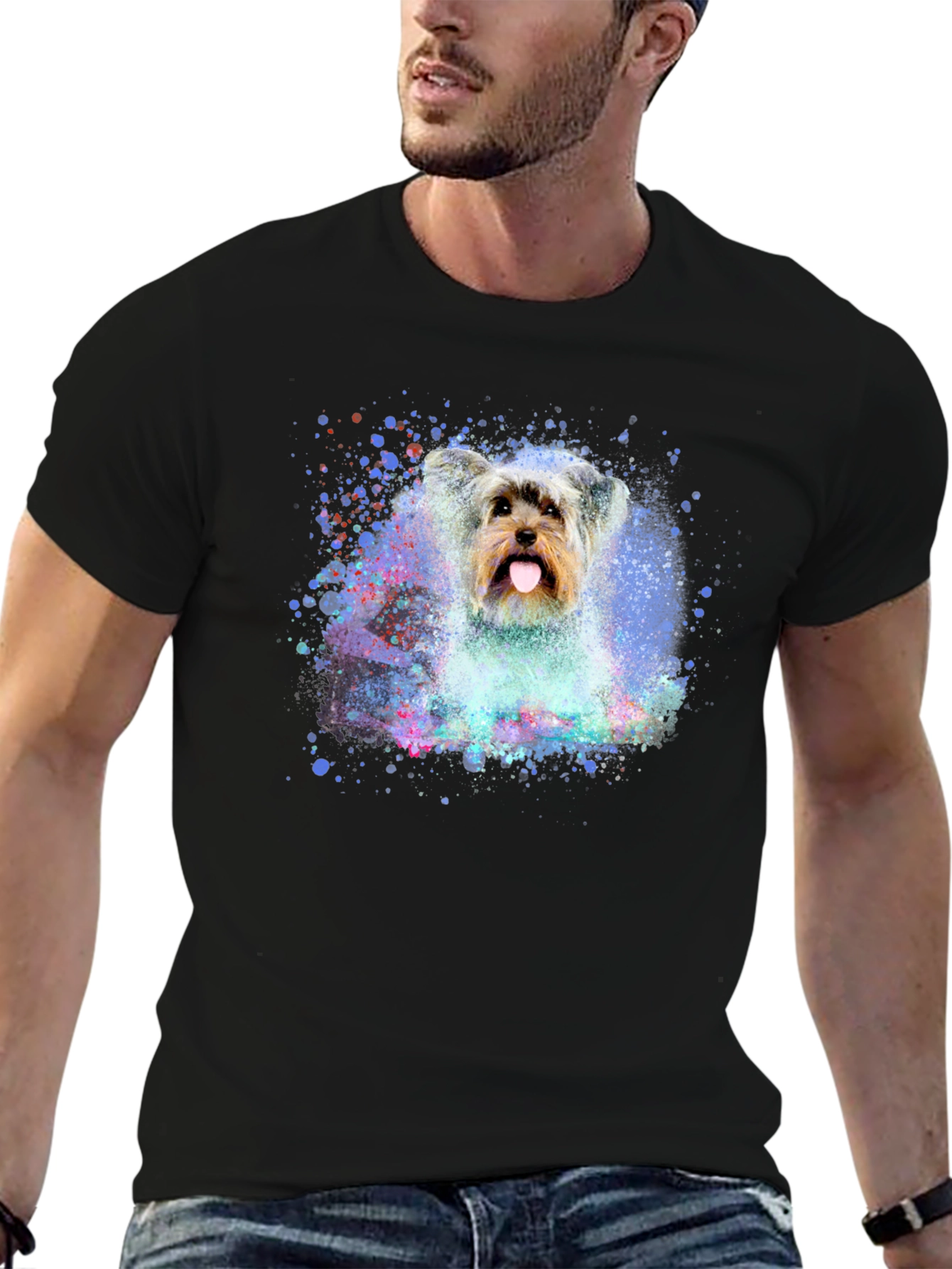 Dog Art Black T-Shirt