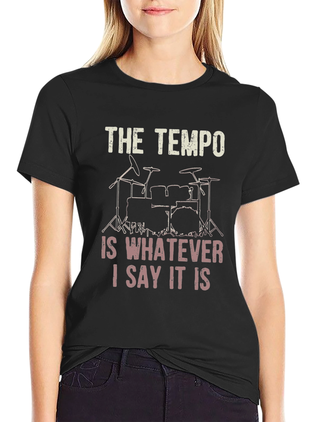 Tempo Drummer Graphic T-Shirt - Funny Musician Tee